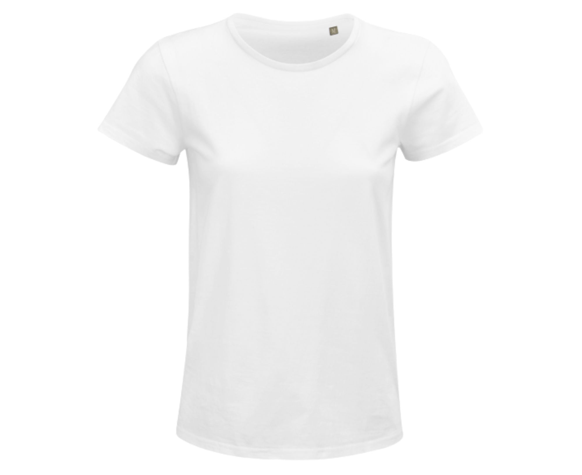 SO03581 | Crusader Women's Round-Neck Fitted Jersey T-Shirt White