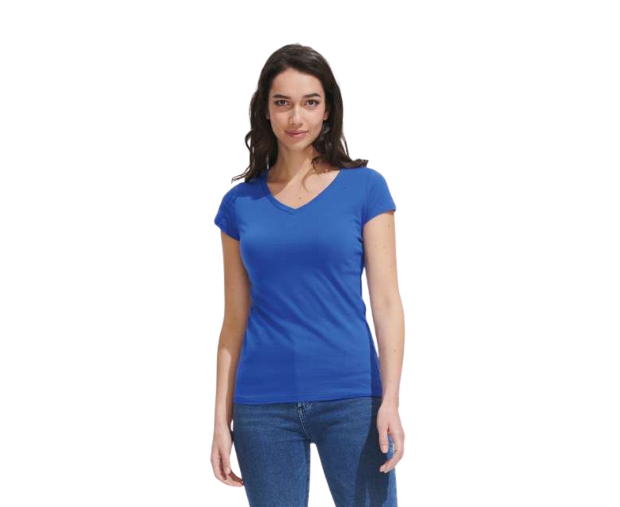SO11388 | Women's Moon V-Neck T-Shirt