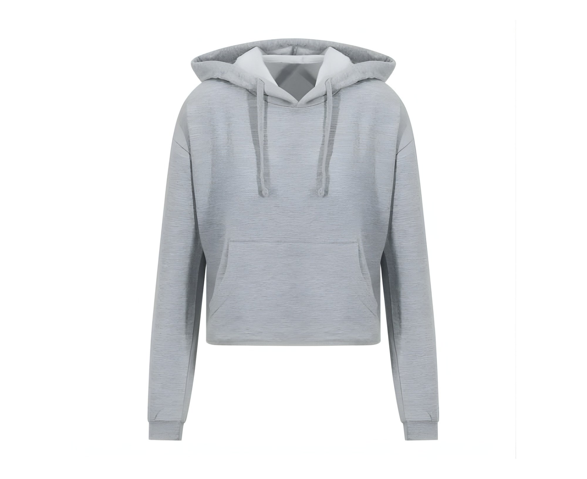 AWJH016 | Women's Cropped Hoodie Heather Grey