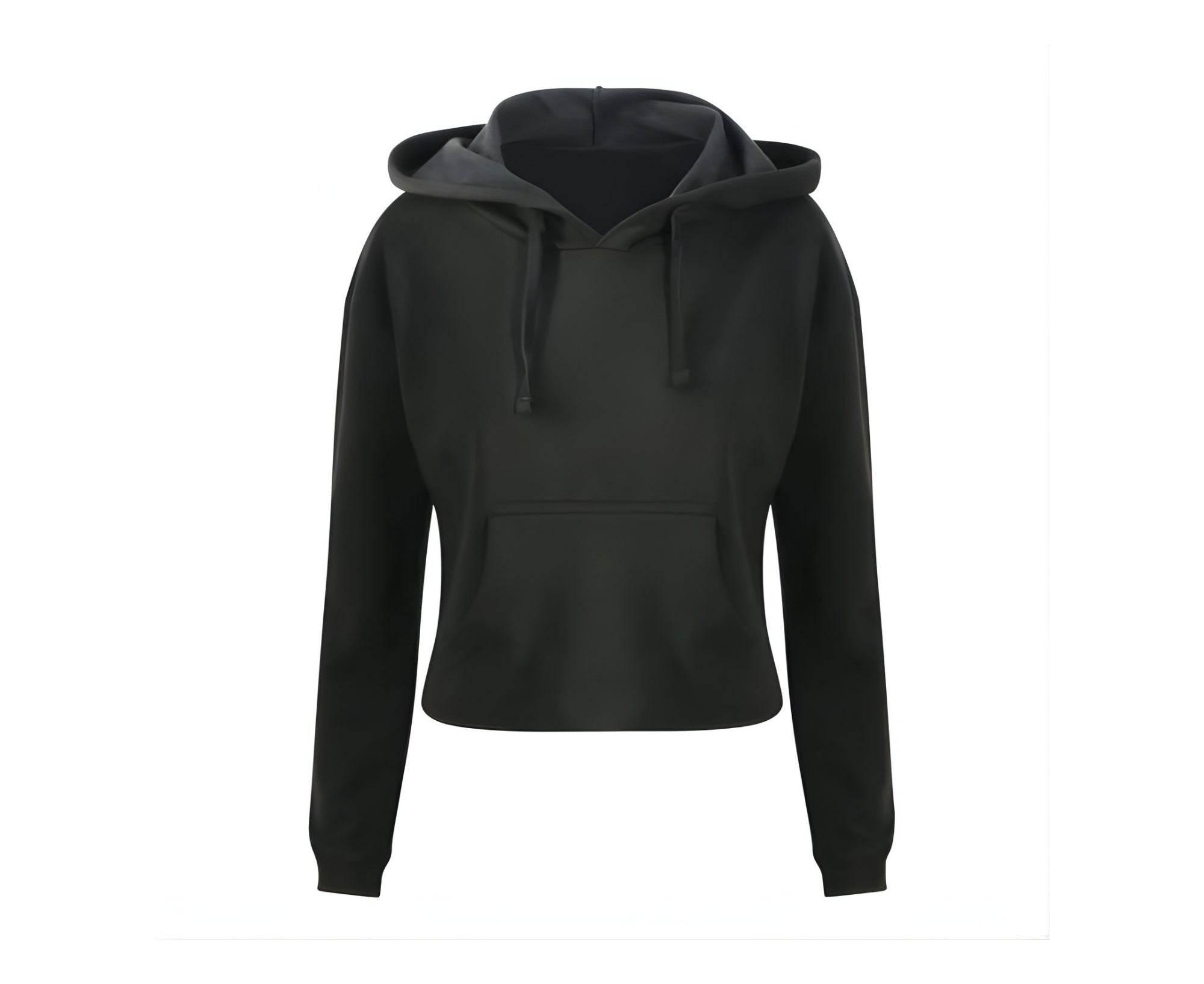 AWJH016 | Women's Cropped Hoodie Jet Black