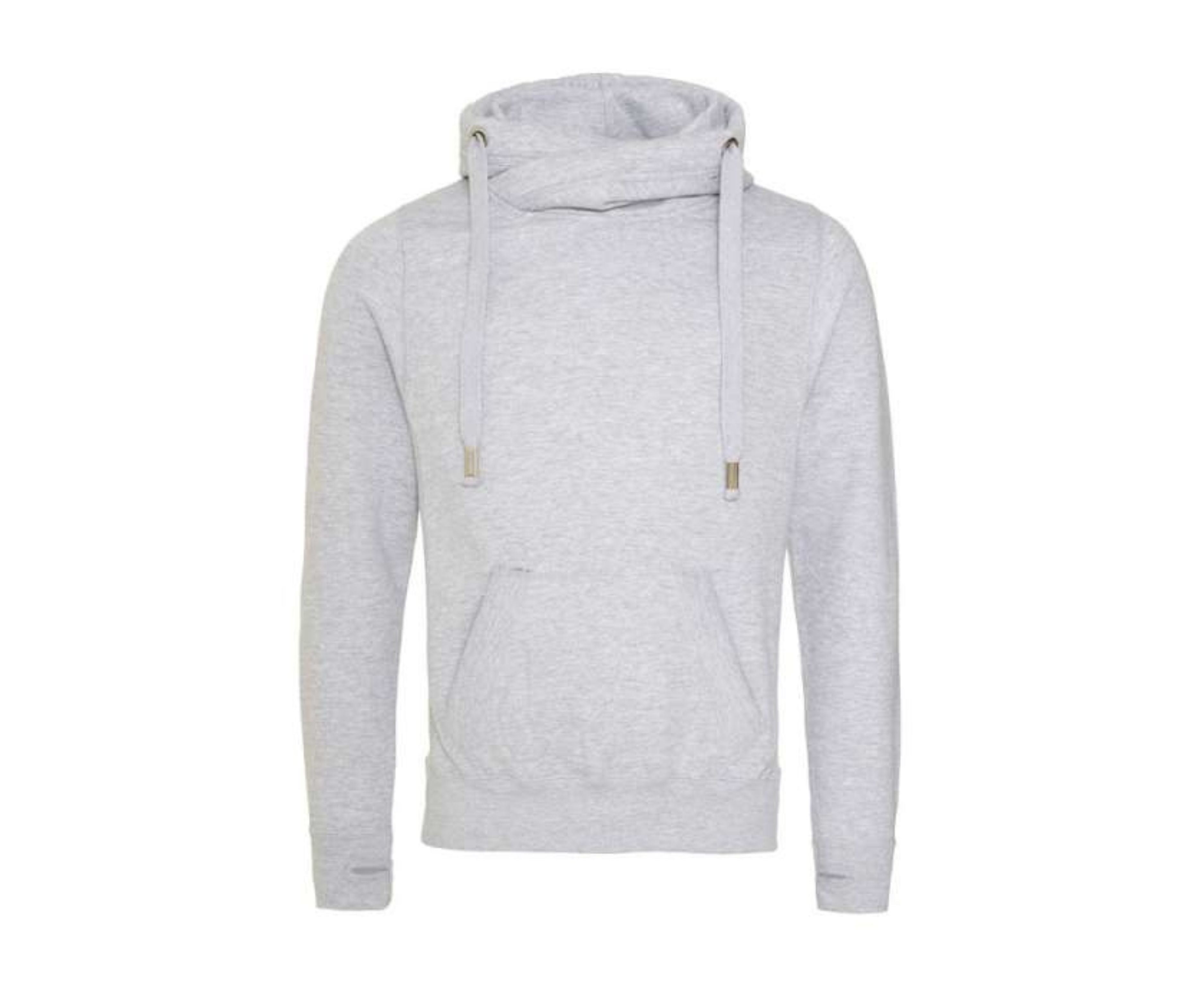 AWJH021 | Cross Neck Hoodie Heather Grey
