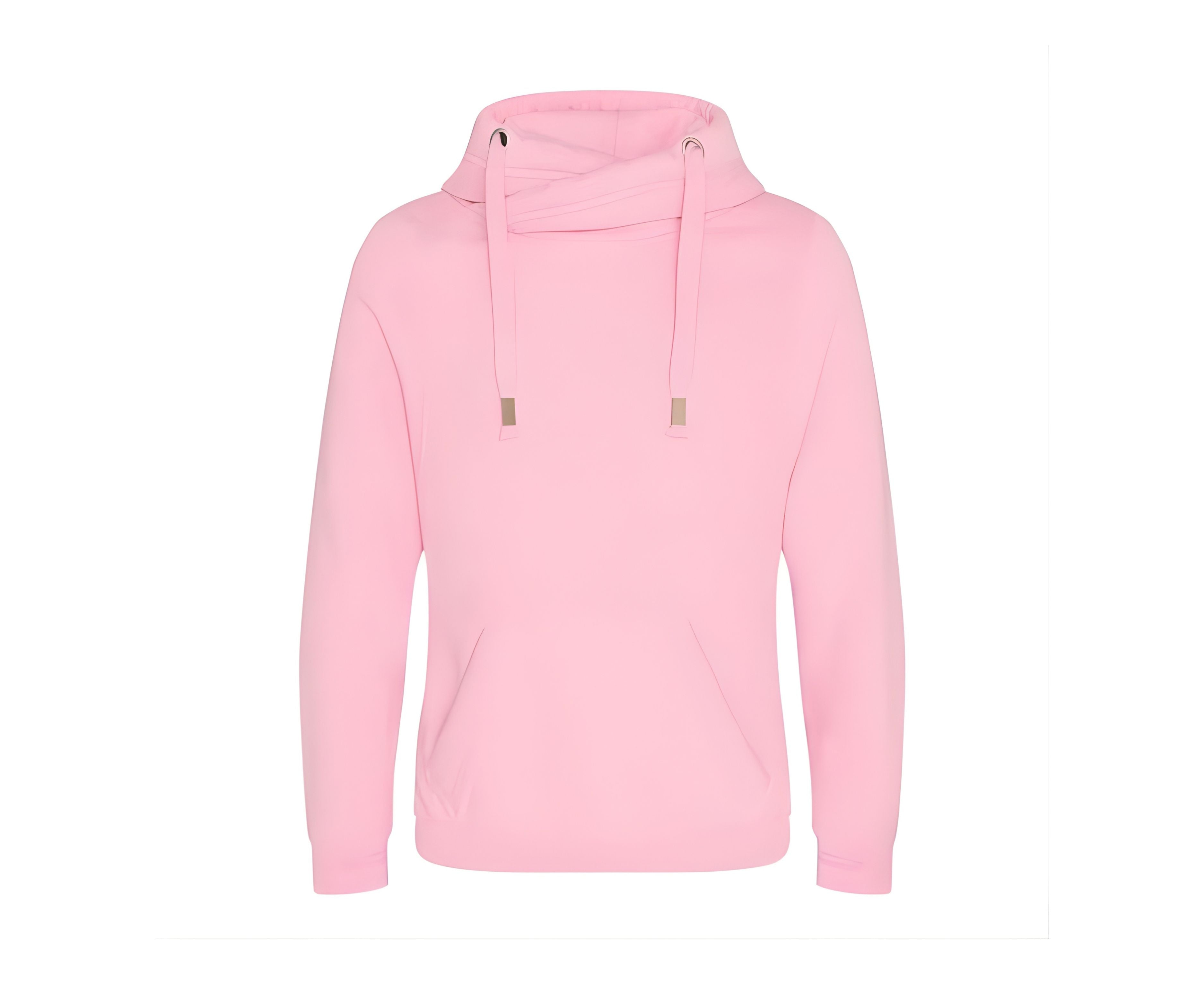 AWJH021 | Cross Neck Hoodie Baby Pink