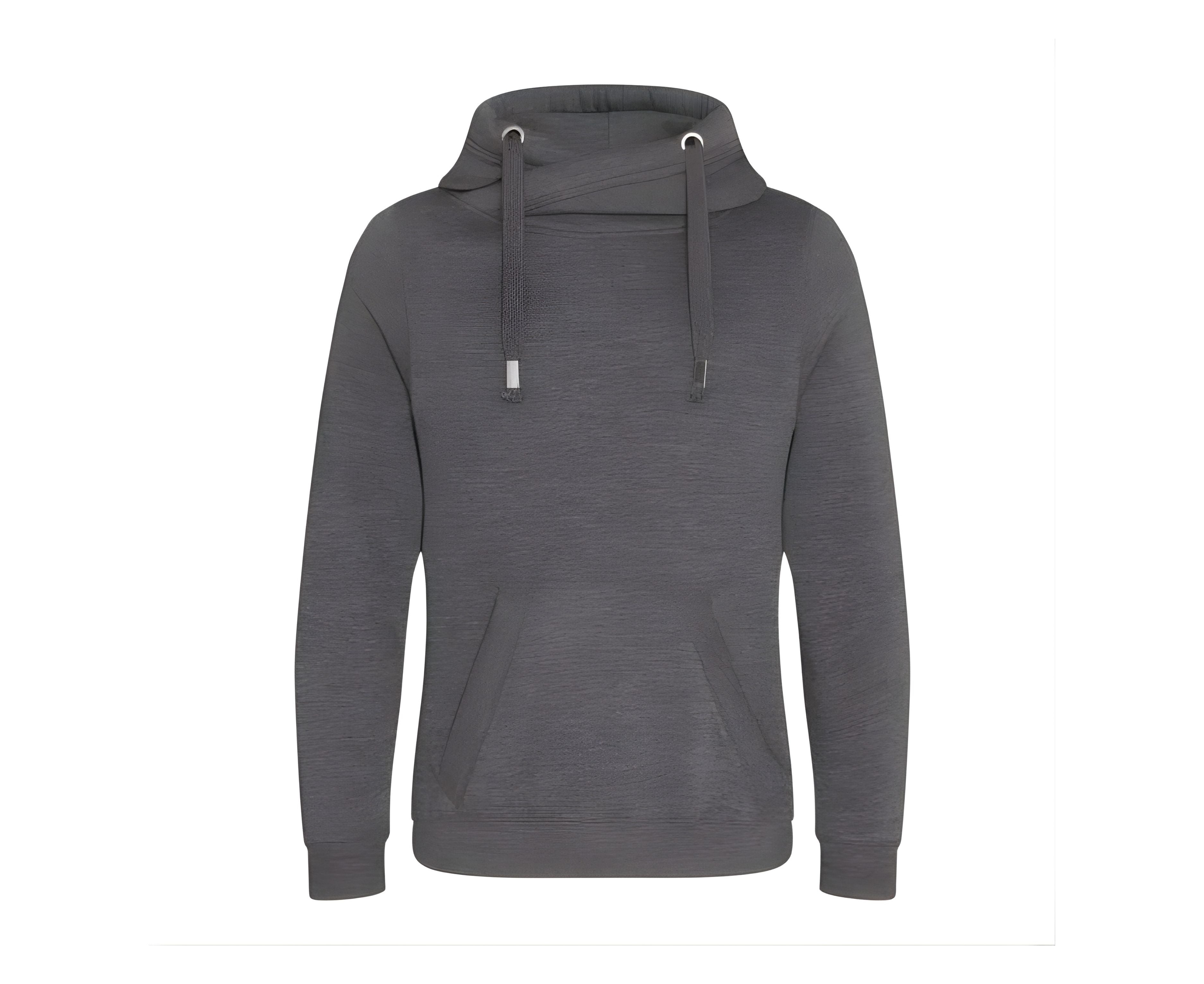AWJH021 | Cross Neck Hoodie Charcoal