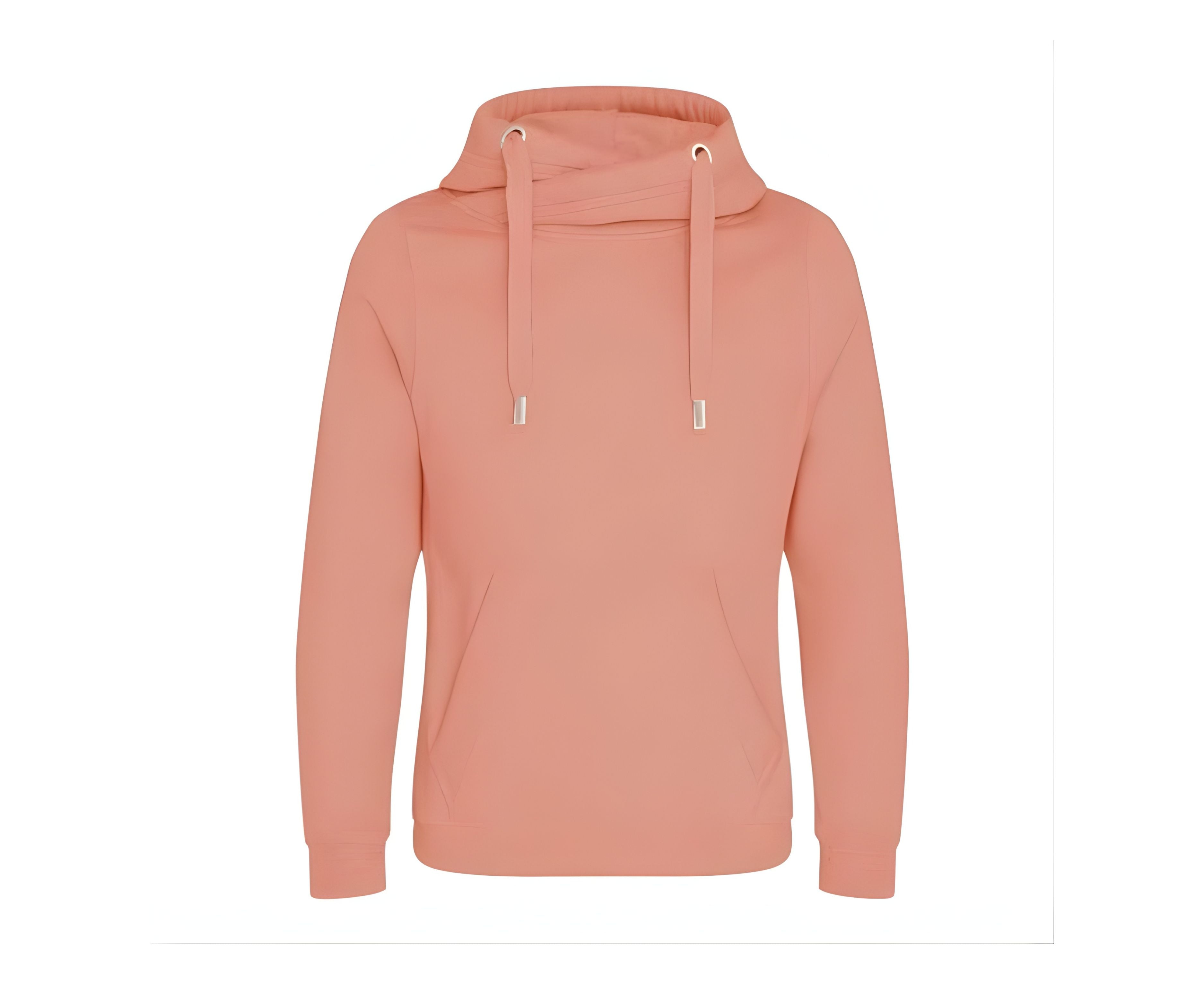 AWJH021 | Cross Neck Hoodie Dusty Pink