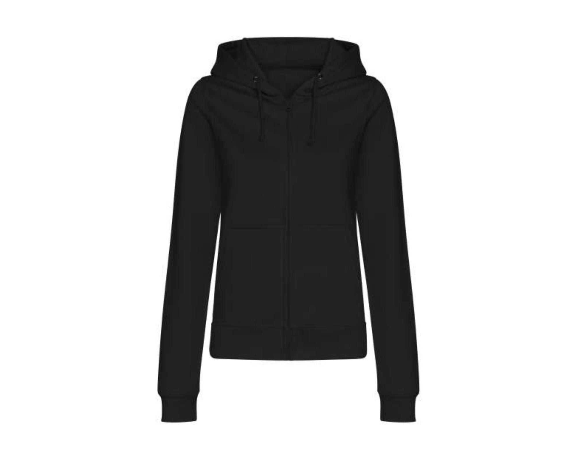 AWJH050F | Women's College Full Zip Hoodie Deep Black