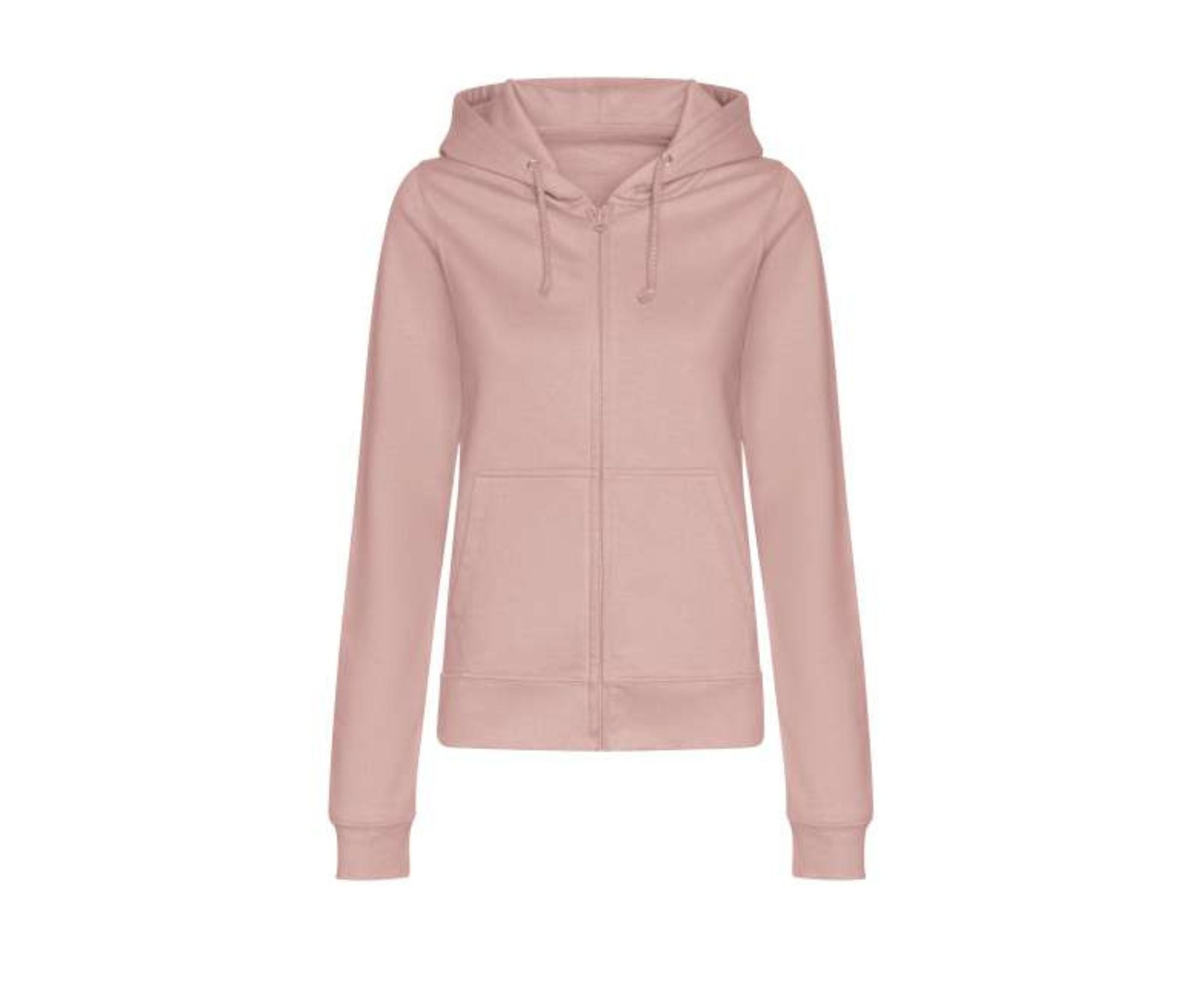 AWJH050F | Women's College Full Zip Hoodie Dusty Pink