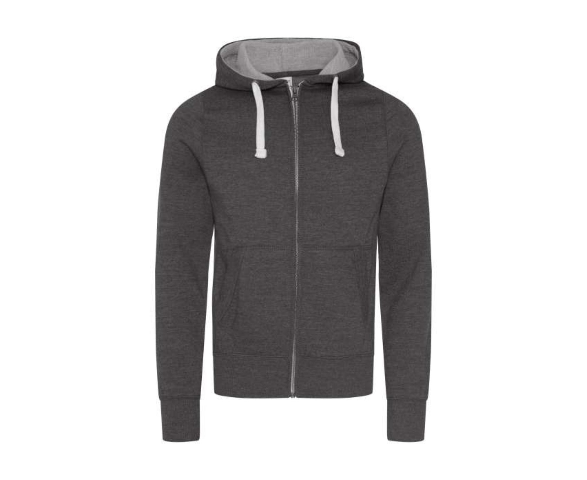 AWJH052 | Chunky Full Zip Hoodie Charcoal