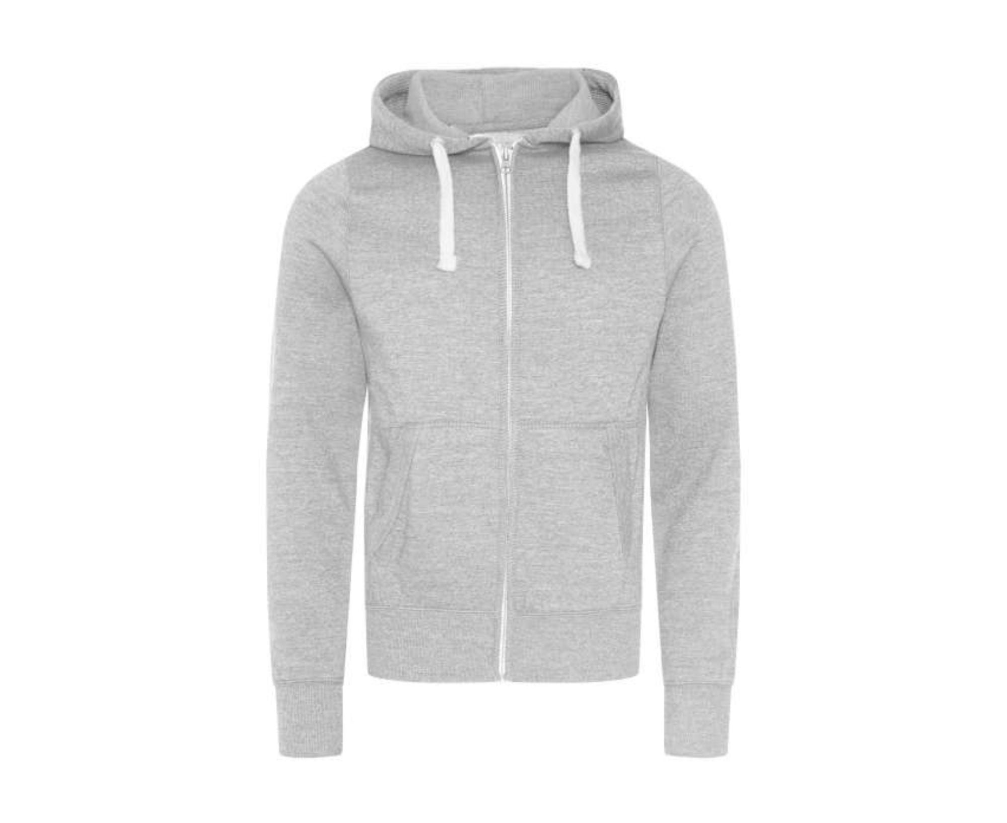 AWJH052 | Chunky Full Zip Hoodie Heather Grey