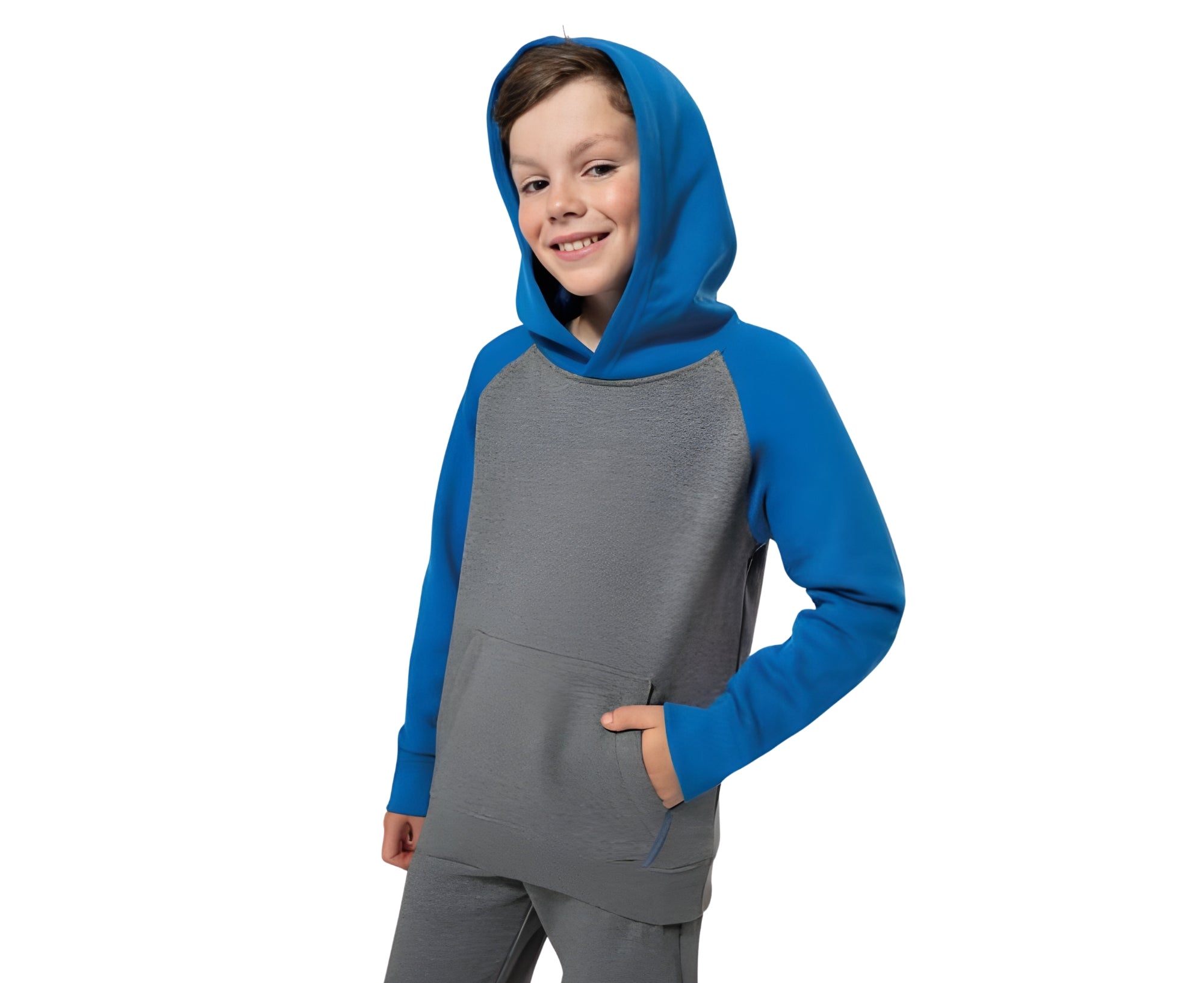 PA370 | Kid's Two-Tone Hooded Sweatshirt