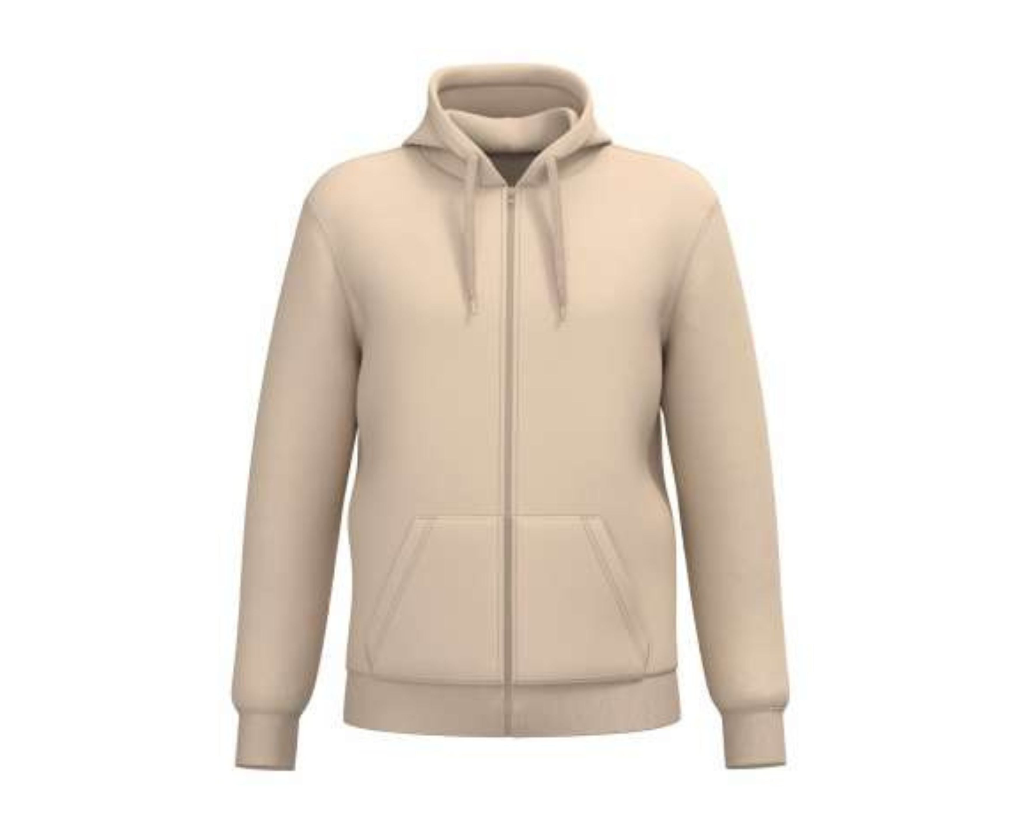 KA4042 | Unisex Full Zip Hoodie Light Sand