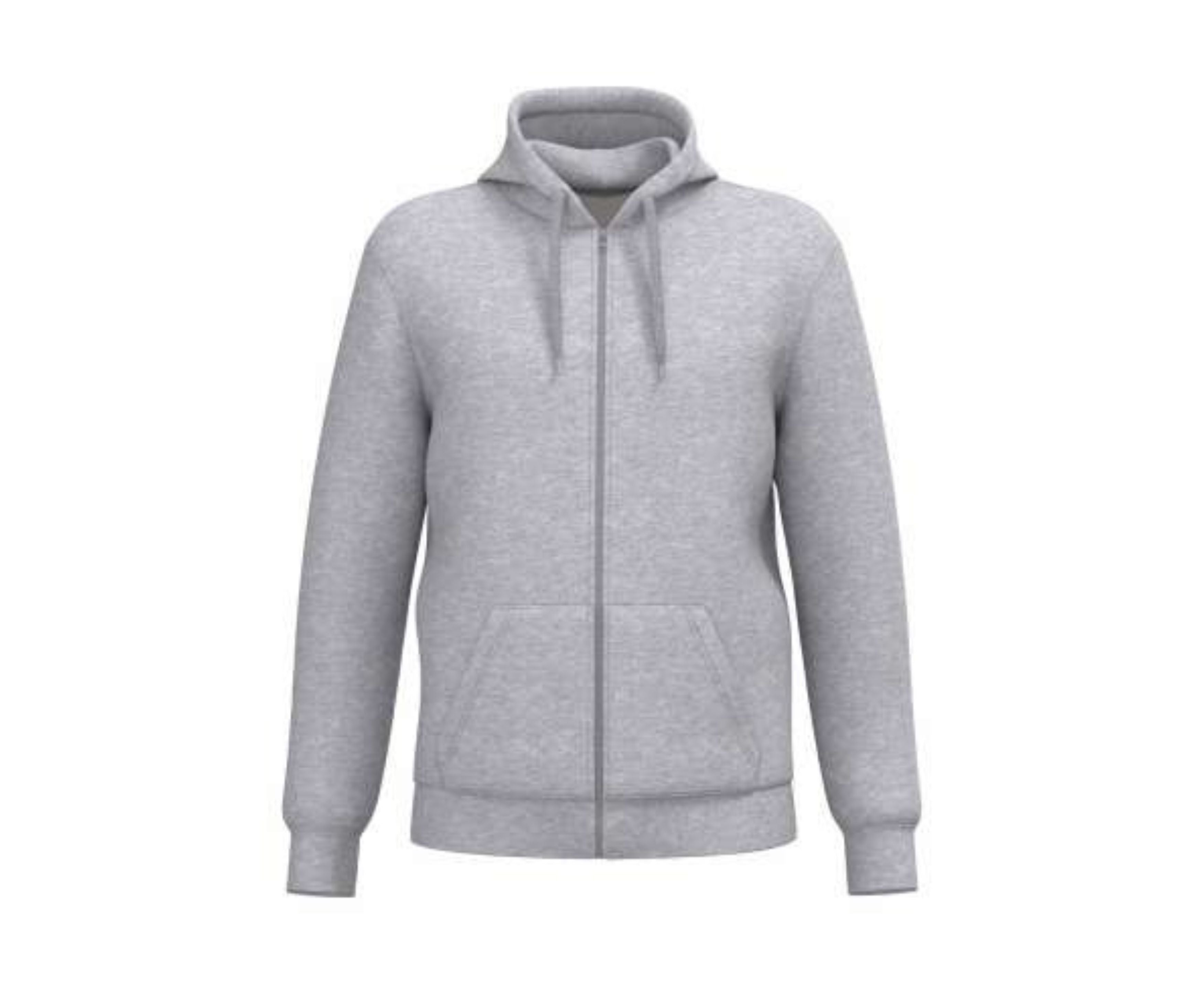 KA4042 | Unisex Full Zip Hoodie Oxford Grey