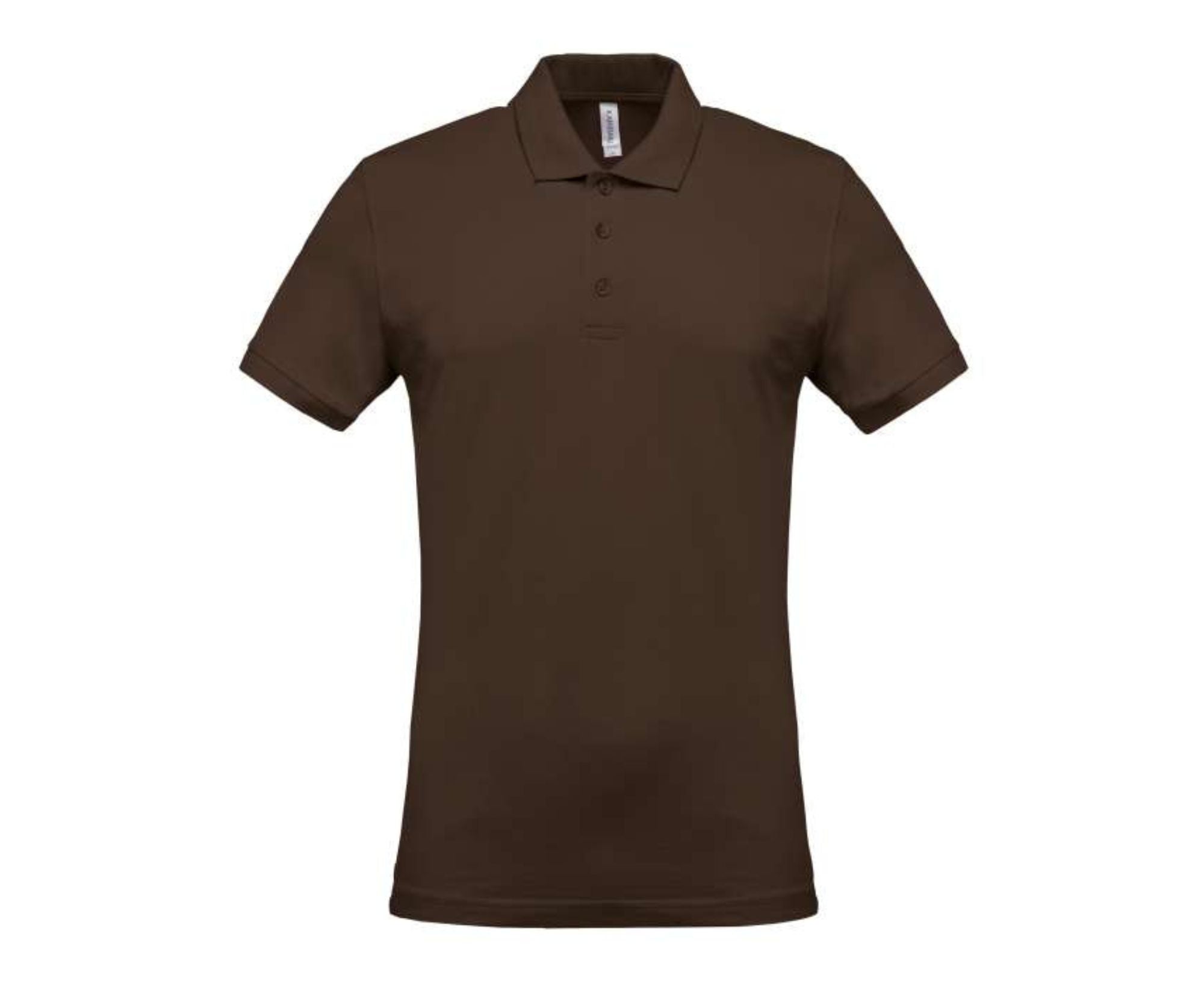 KA254 | Men's Short-Sleeved Piqué Polo Shirt Chocolate