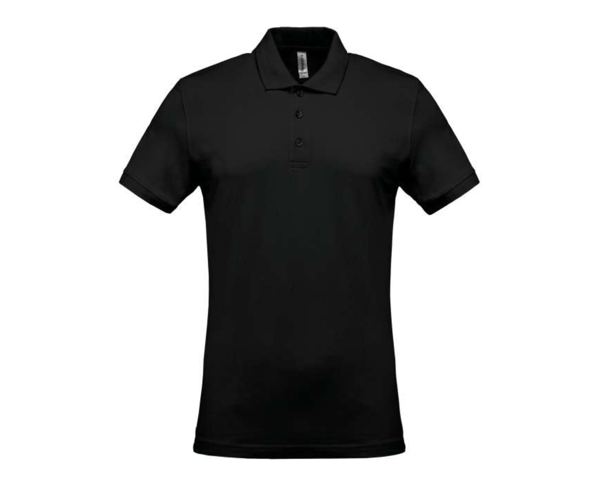 KA254 | Men's Short-Sleeved Piqué Polo Shirt Black
