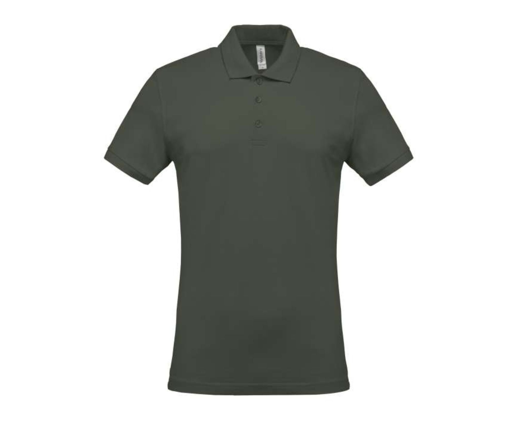 KA254 | Men's Short-Sleeved Piqué Polo Shirt Dark Khaki