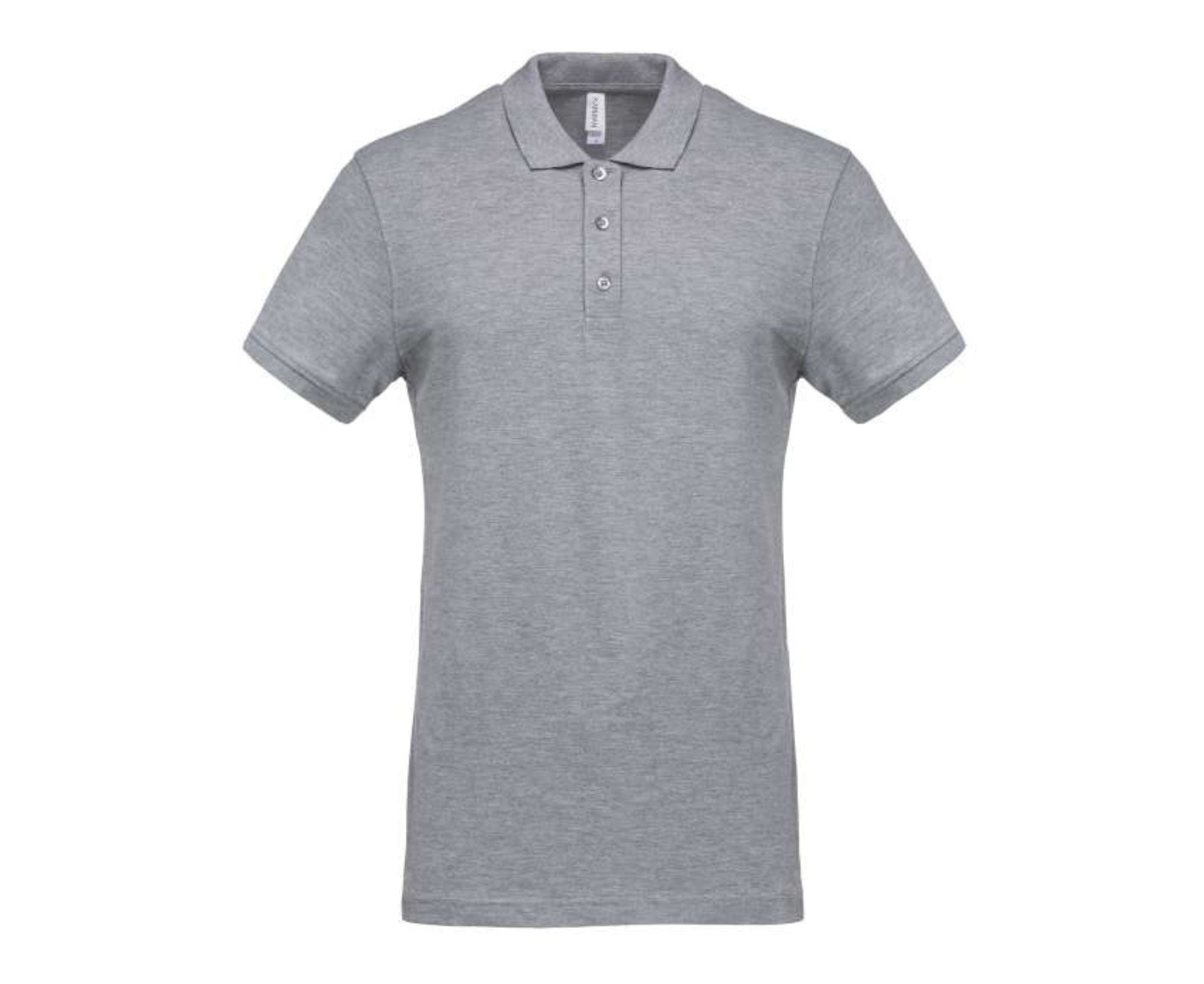 KA254 | Men's Short-Sleeved Piqué Polo Shirt Oxford Grey