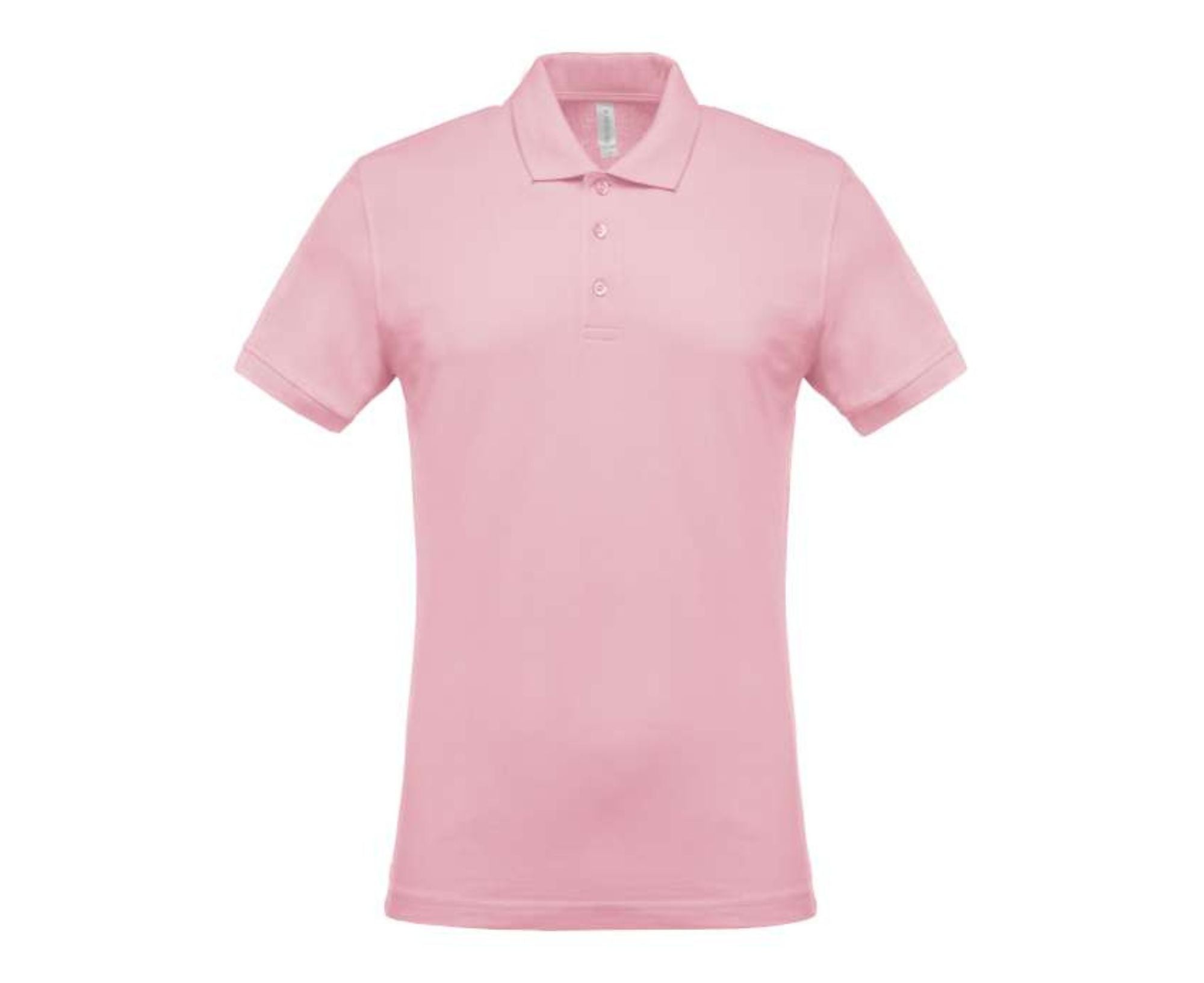 KA254 | Men's Short-Sleeved Piqué Polo Shirt Pale Pink