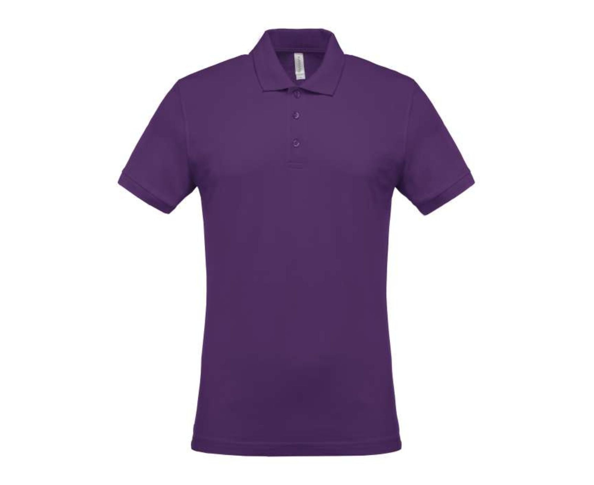 KA254 | Men's Short-Sleeved Piqué Polo Shirt Purple