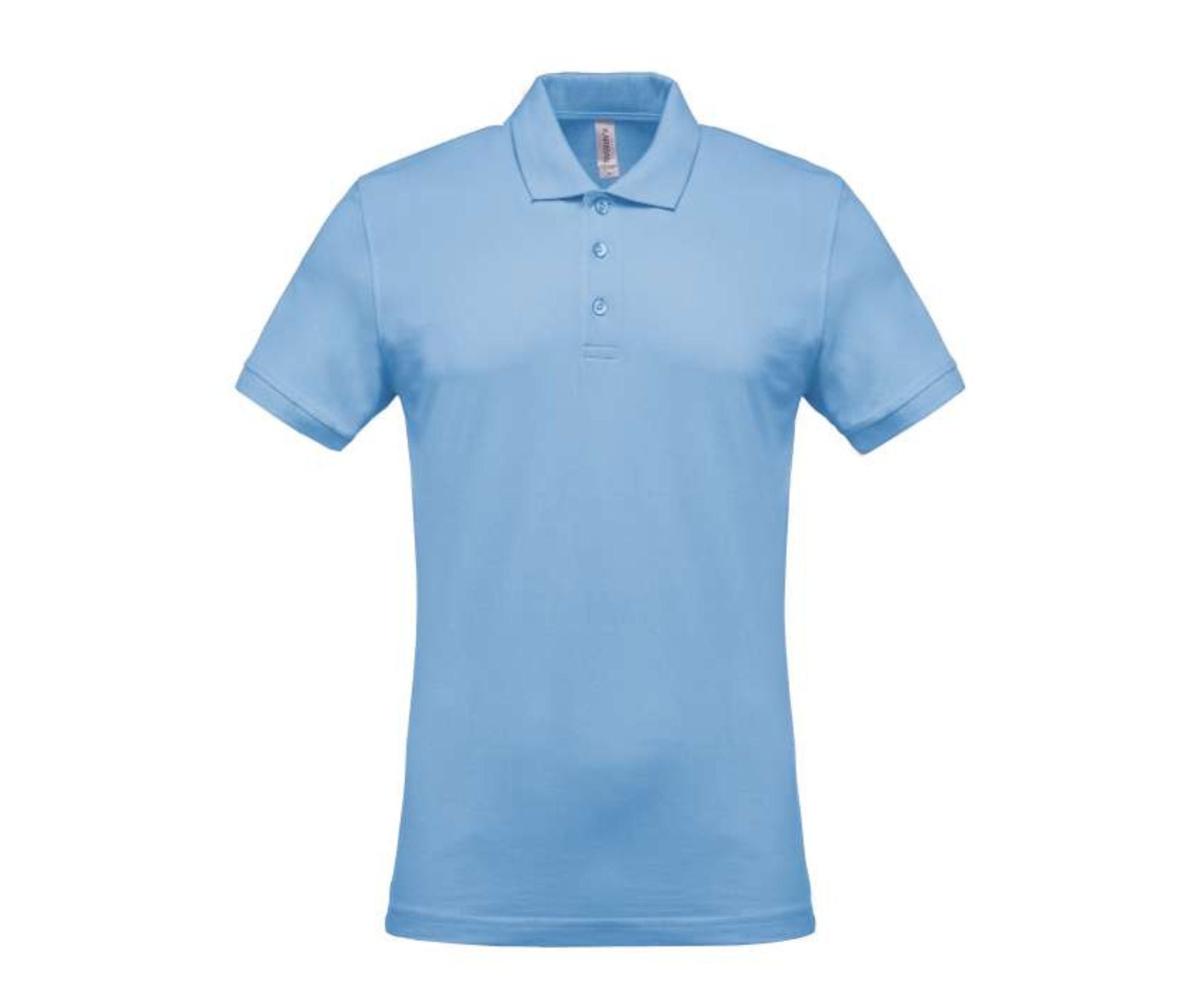 KA254 | Men's Short-Sleeved Piqué Polo Shirt Sky Blue