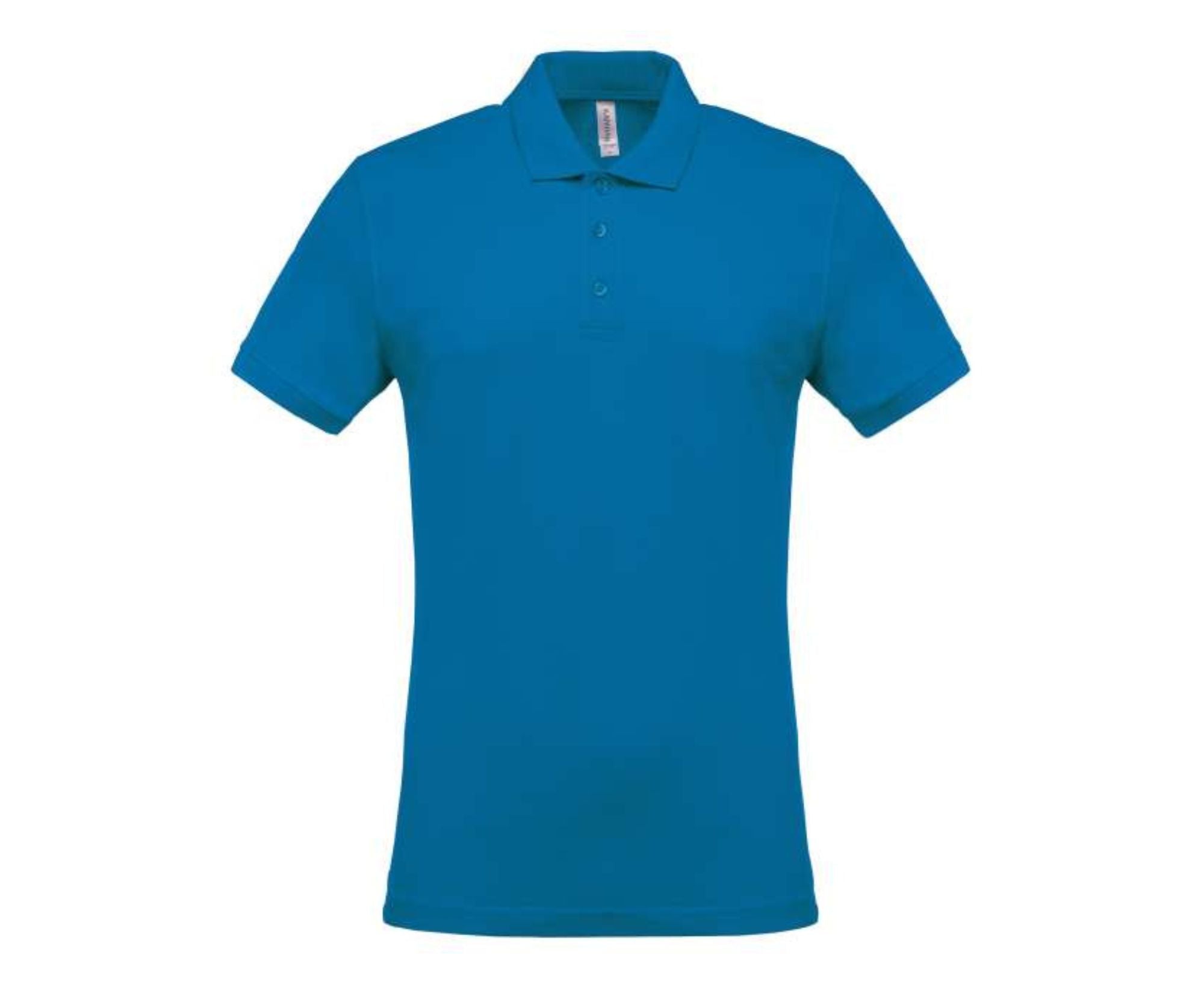 KA254 | Men's Short-Sleeved Piqué Polo Shirt Tropical Blue
