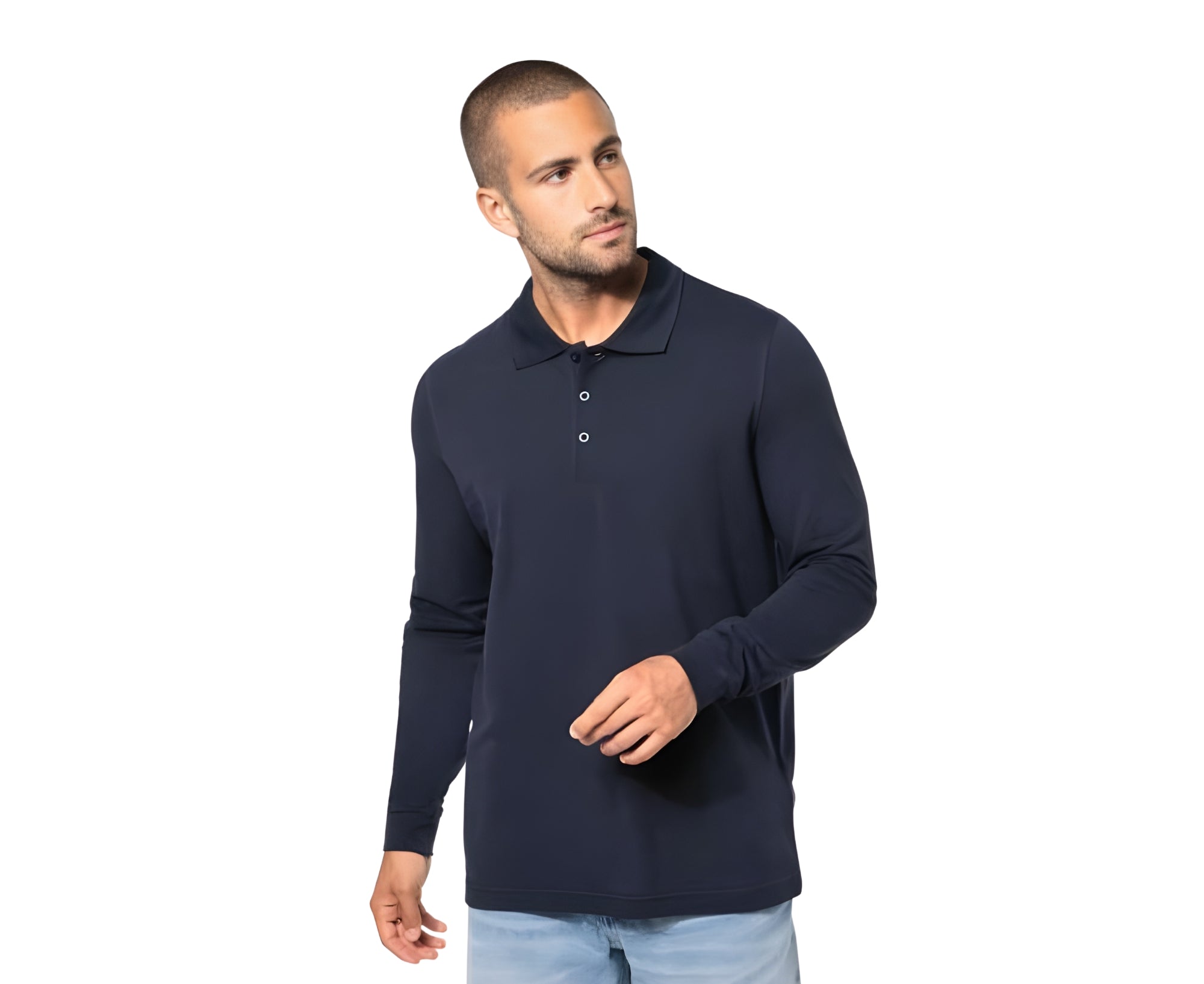 KA256 | Men's Long-Sleeved Piqué Polo Shirt