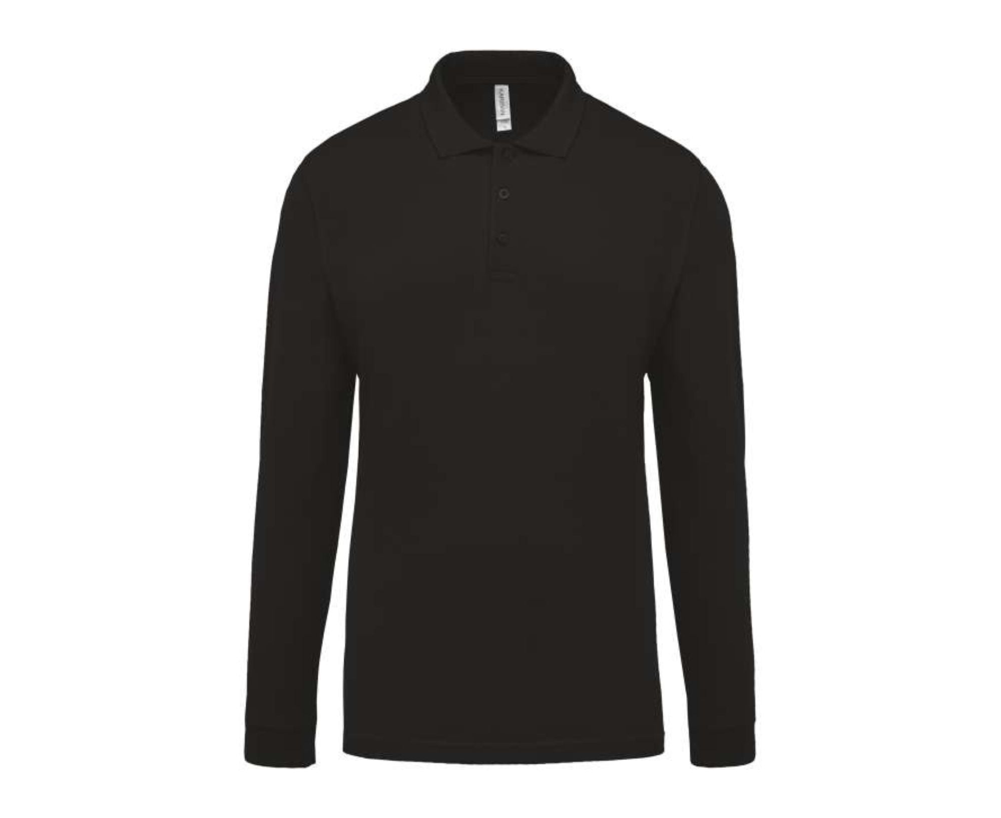 KA256 | Men's Long-Sleeved Piqué Polo Shirt Black