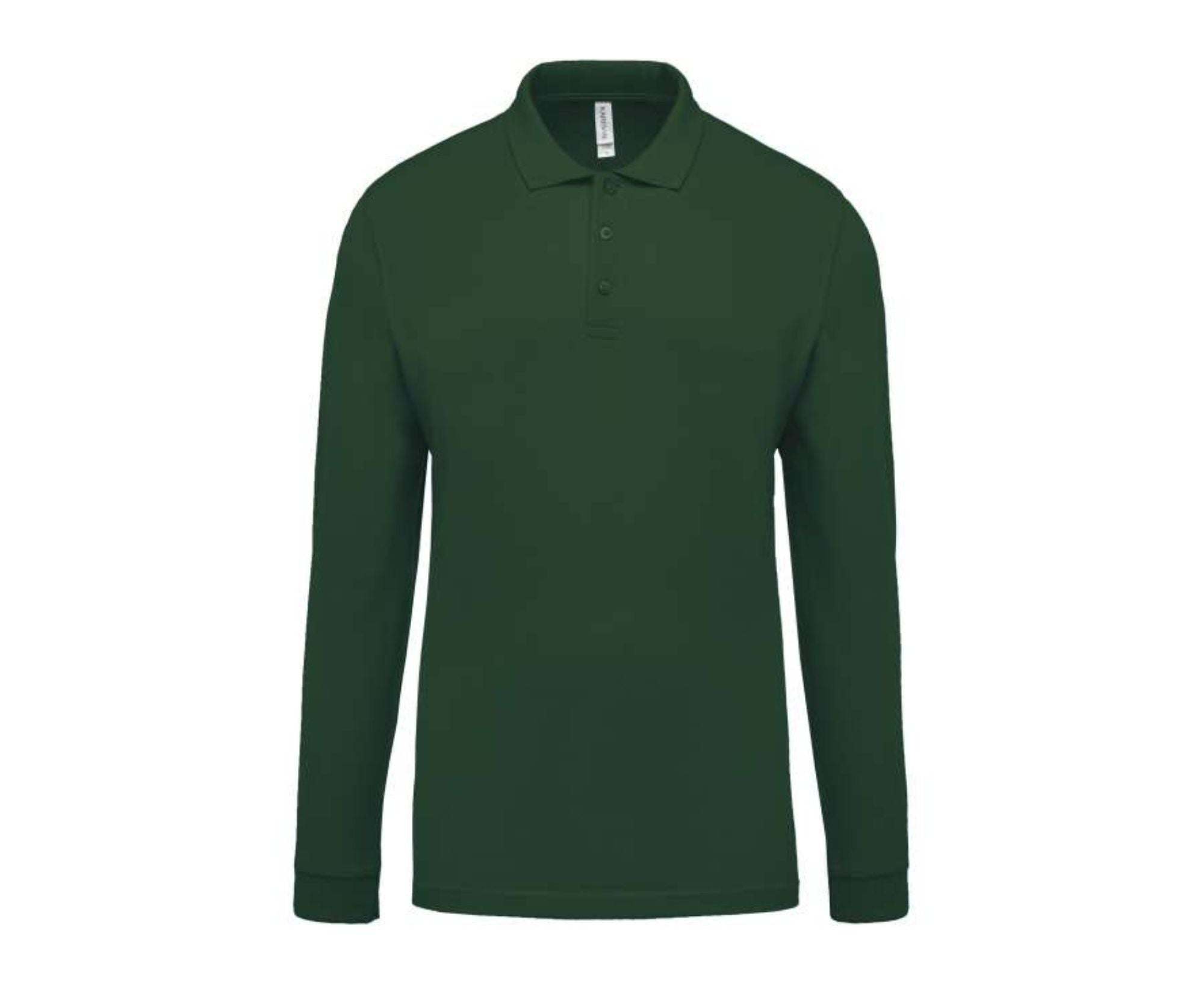 KA256 | Men's Long-Sleeved Piqué Polo Shirt Forest Green