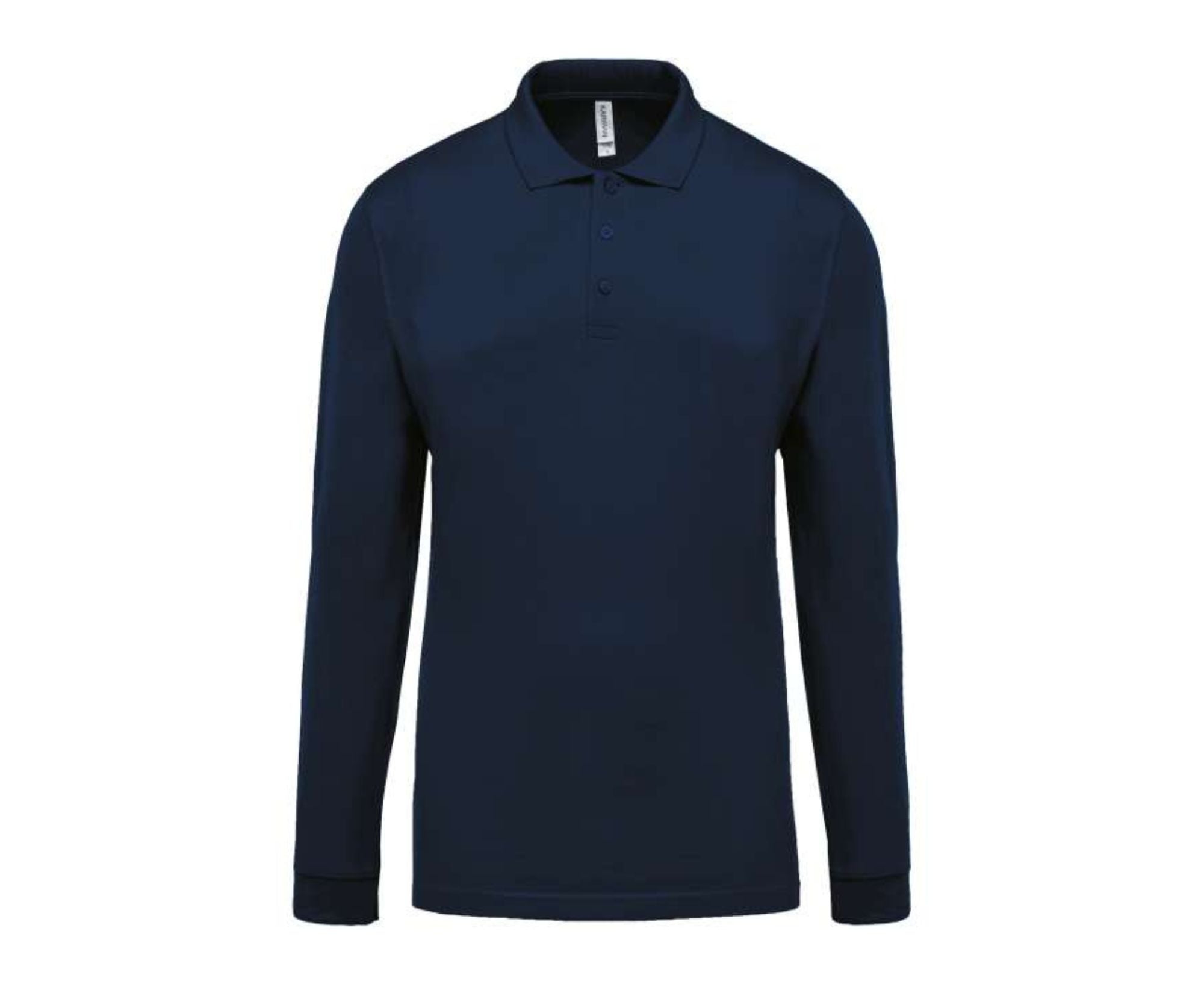 KA256 | Men's Long-Sleeved Piqué Polo Shirt Navy