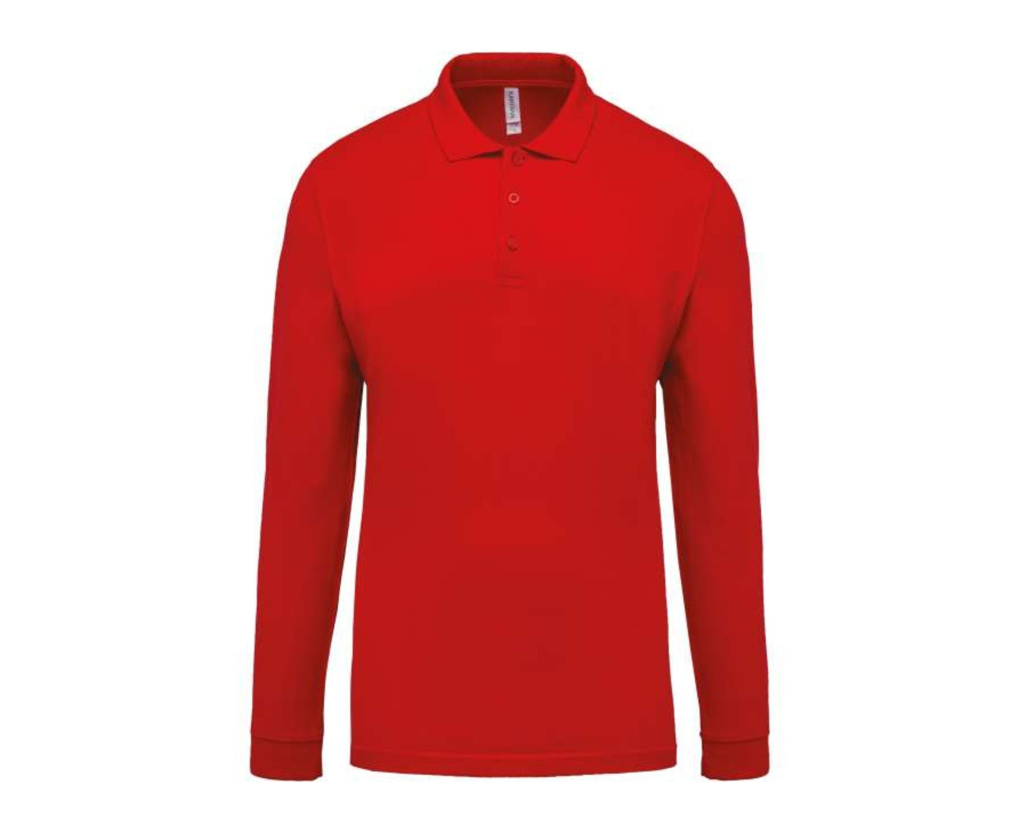 KA256 | Men's Long-Sleeved Piqué Polo Shirt Red