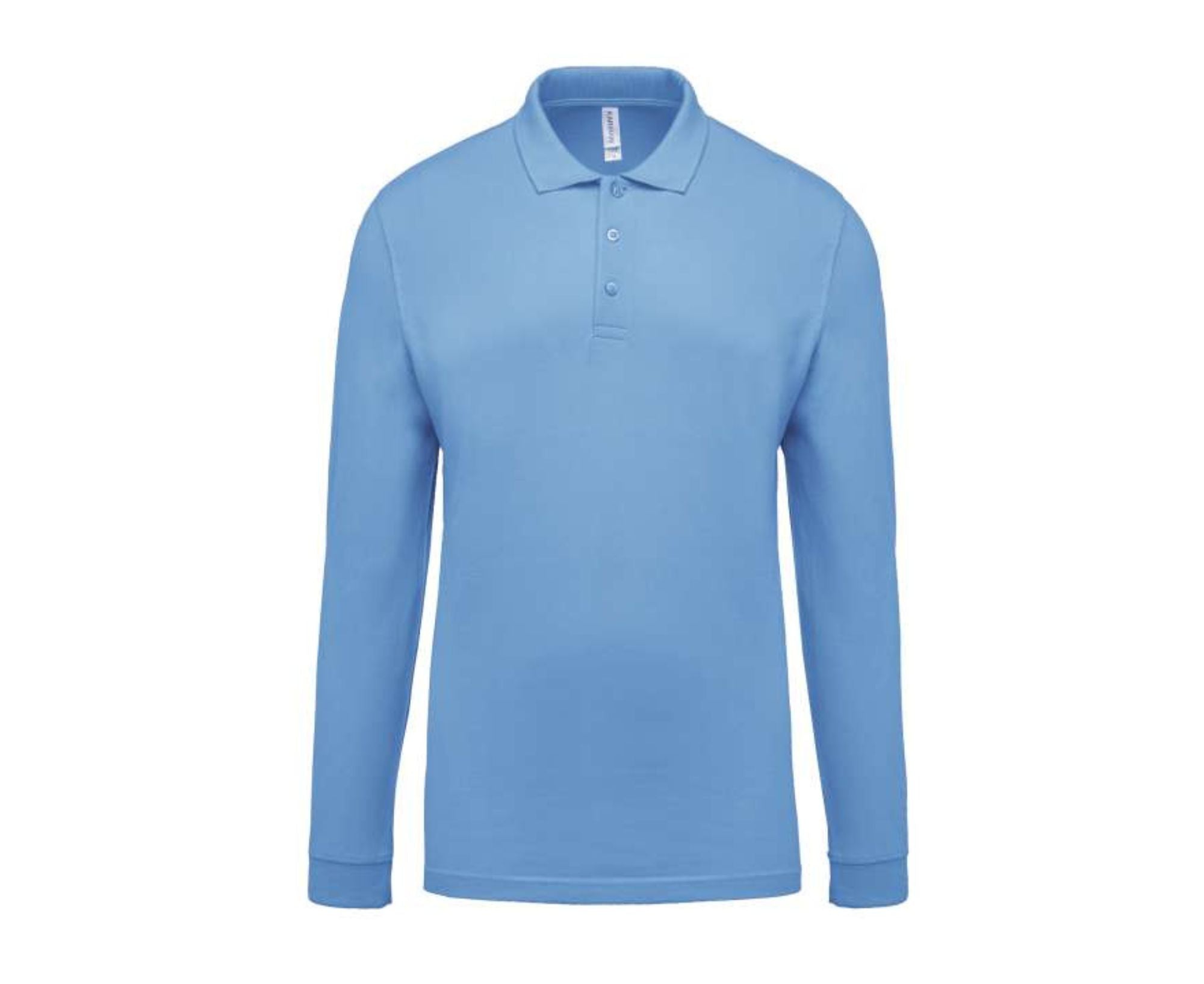 KA256 | Men's Long-Sleeved Piqué Polo Shirt Sky Blue