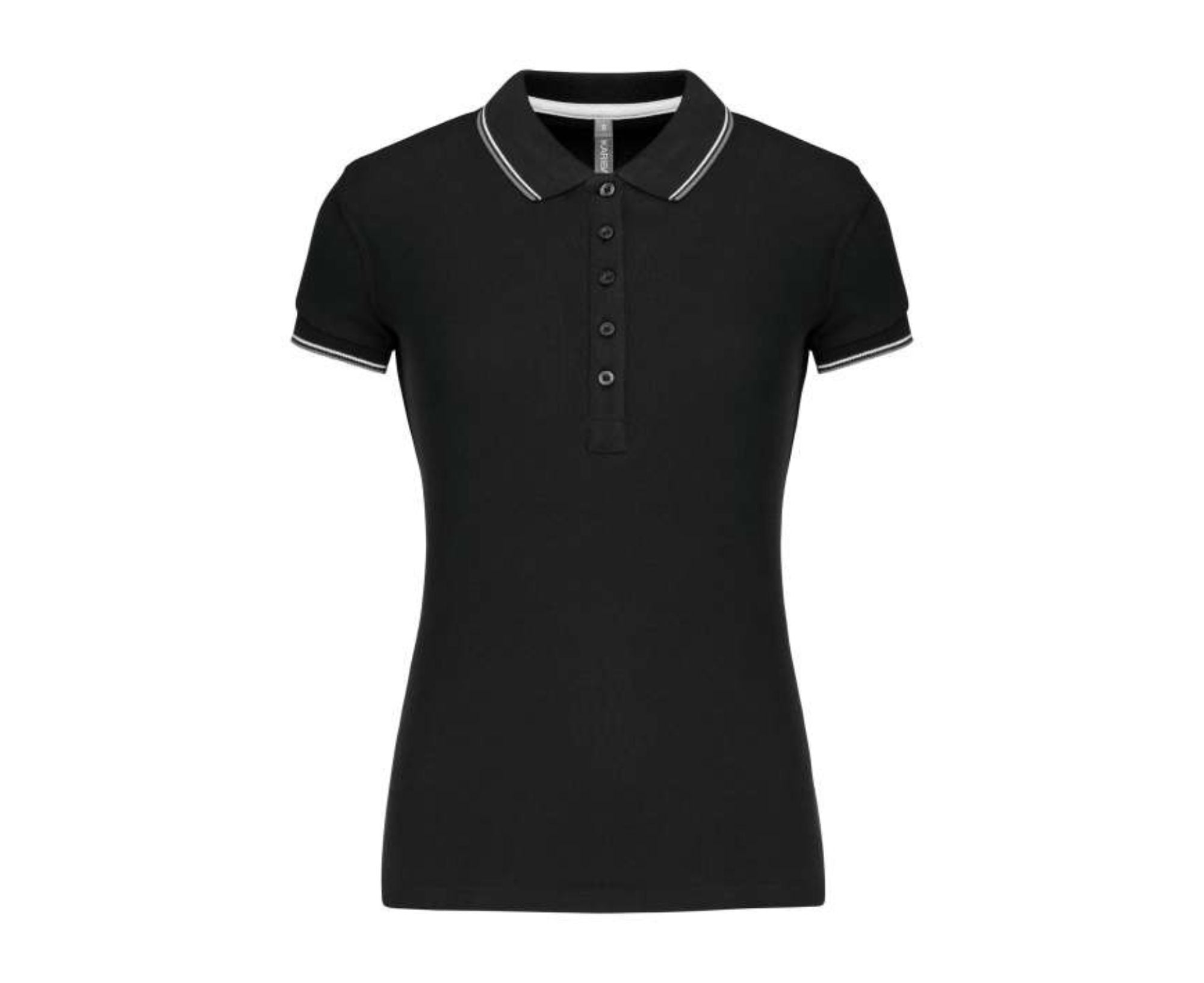 KA251 | Ladies' Short-Sleeved Polo Shirt Black | Light Grey | White