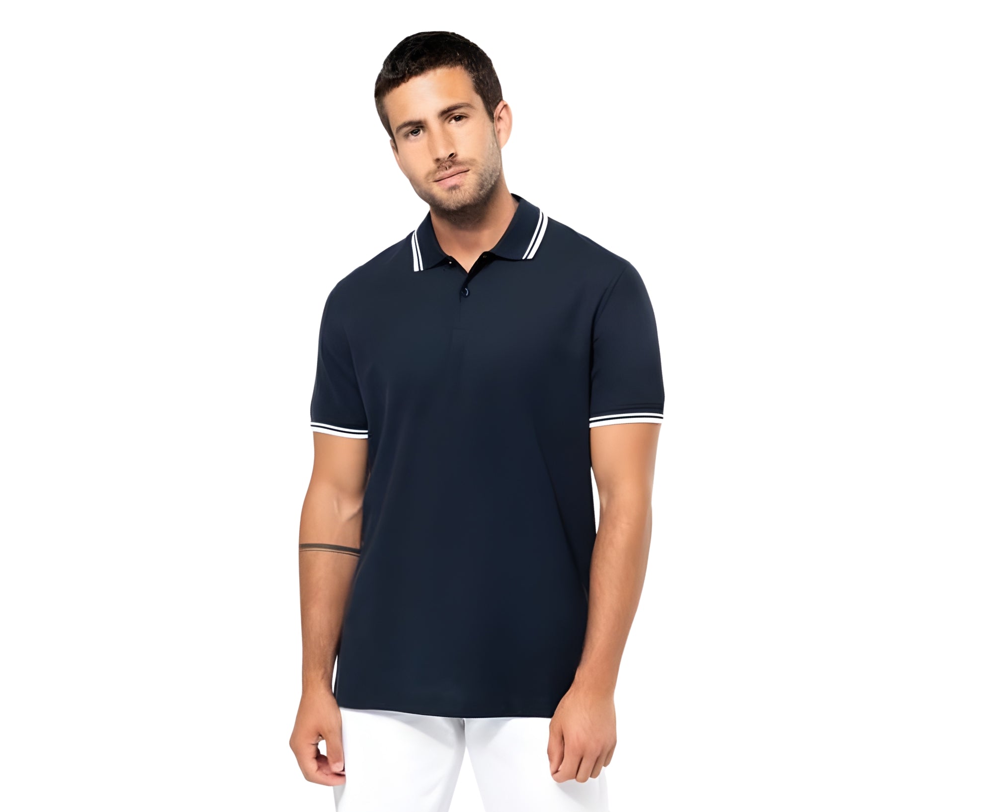 KA272 | Men's Short-Sleeved Polo Shirt Contrasting Piping