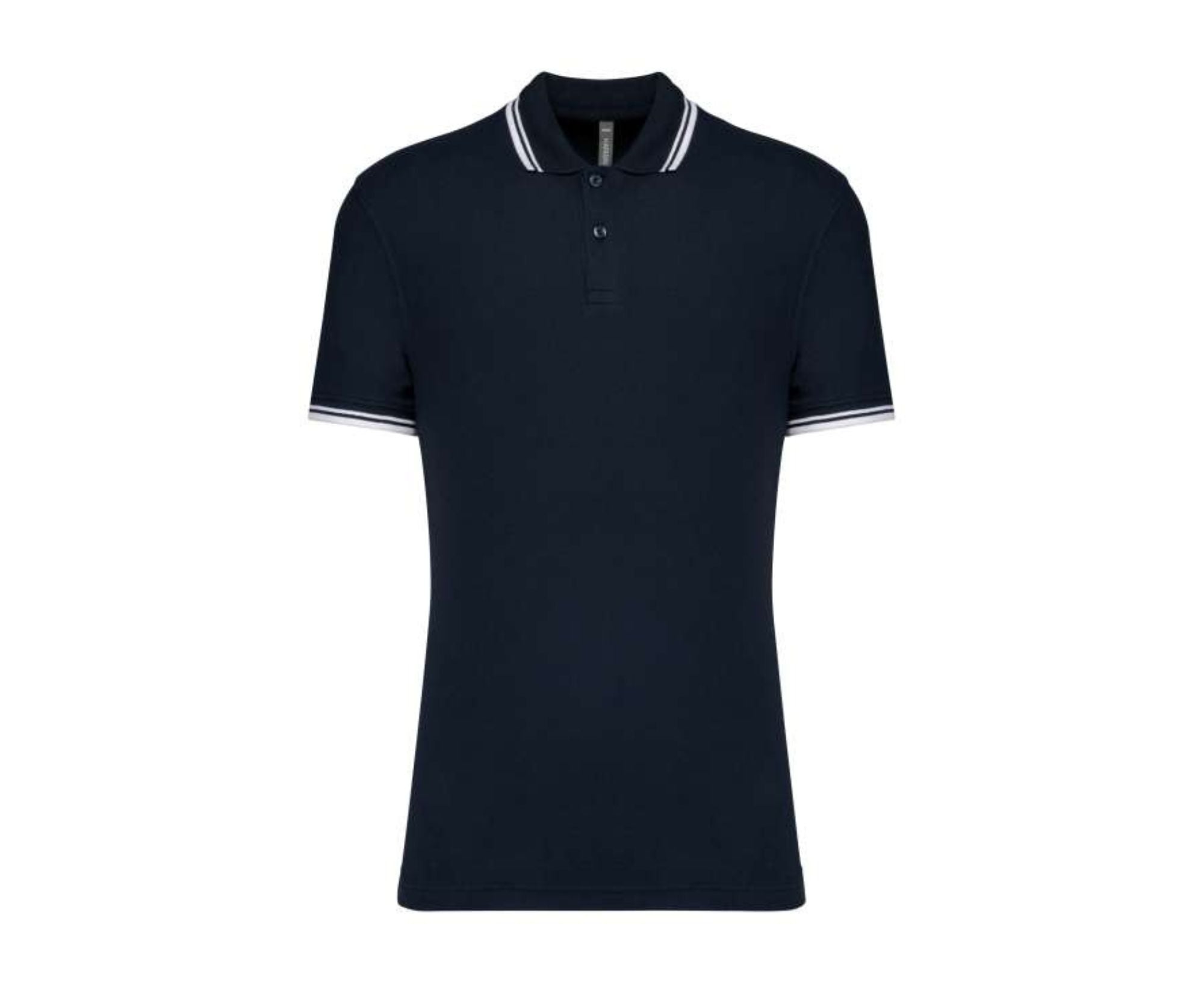KA272 | Men's Short-Sleeved Polo Shirt Contrasting Piping Navy | White