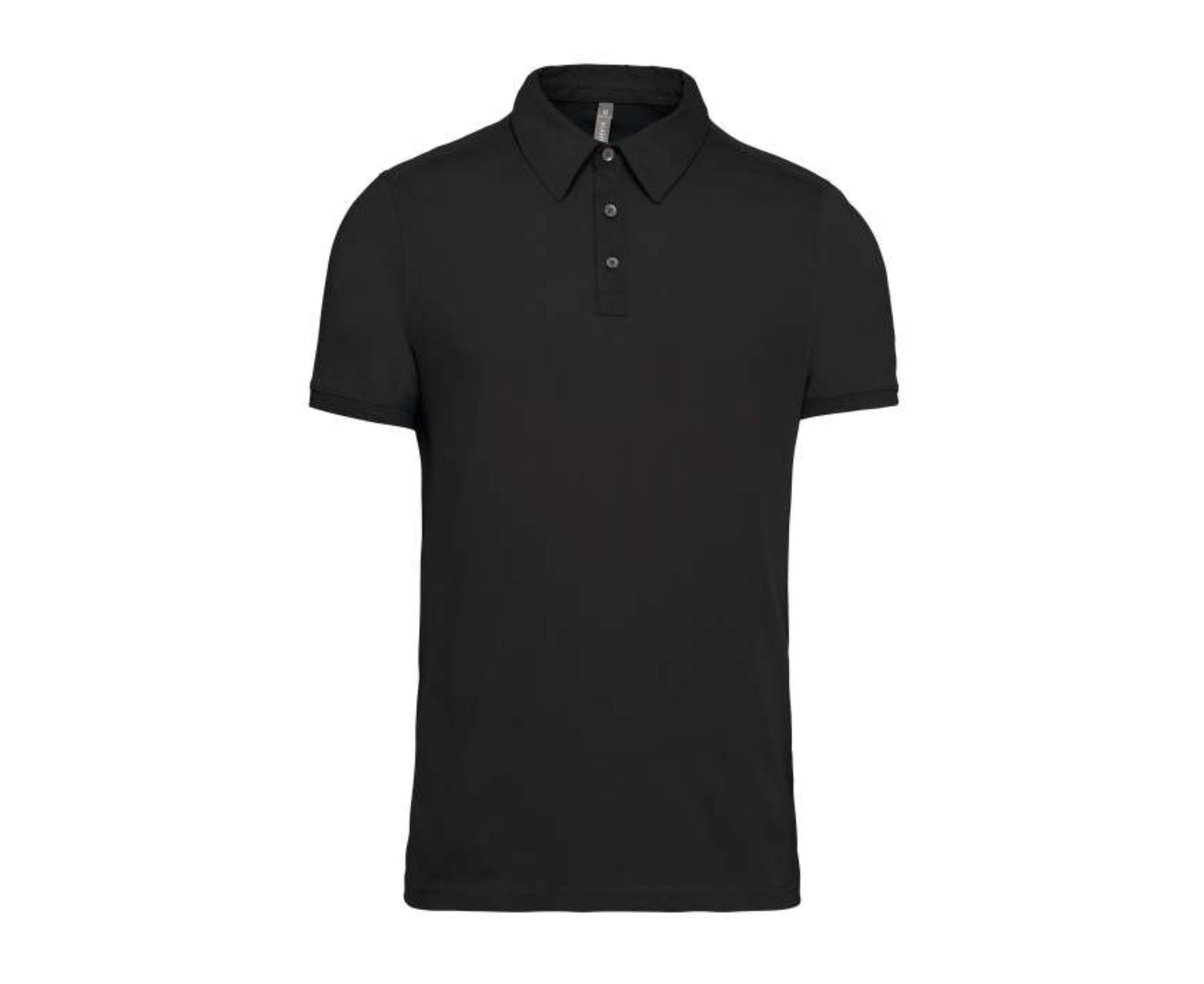 KA262 | Men's Short Sleeved Jersey Polo Shirt Black
