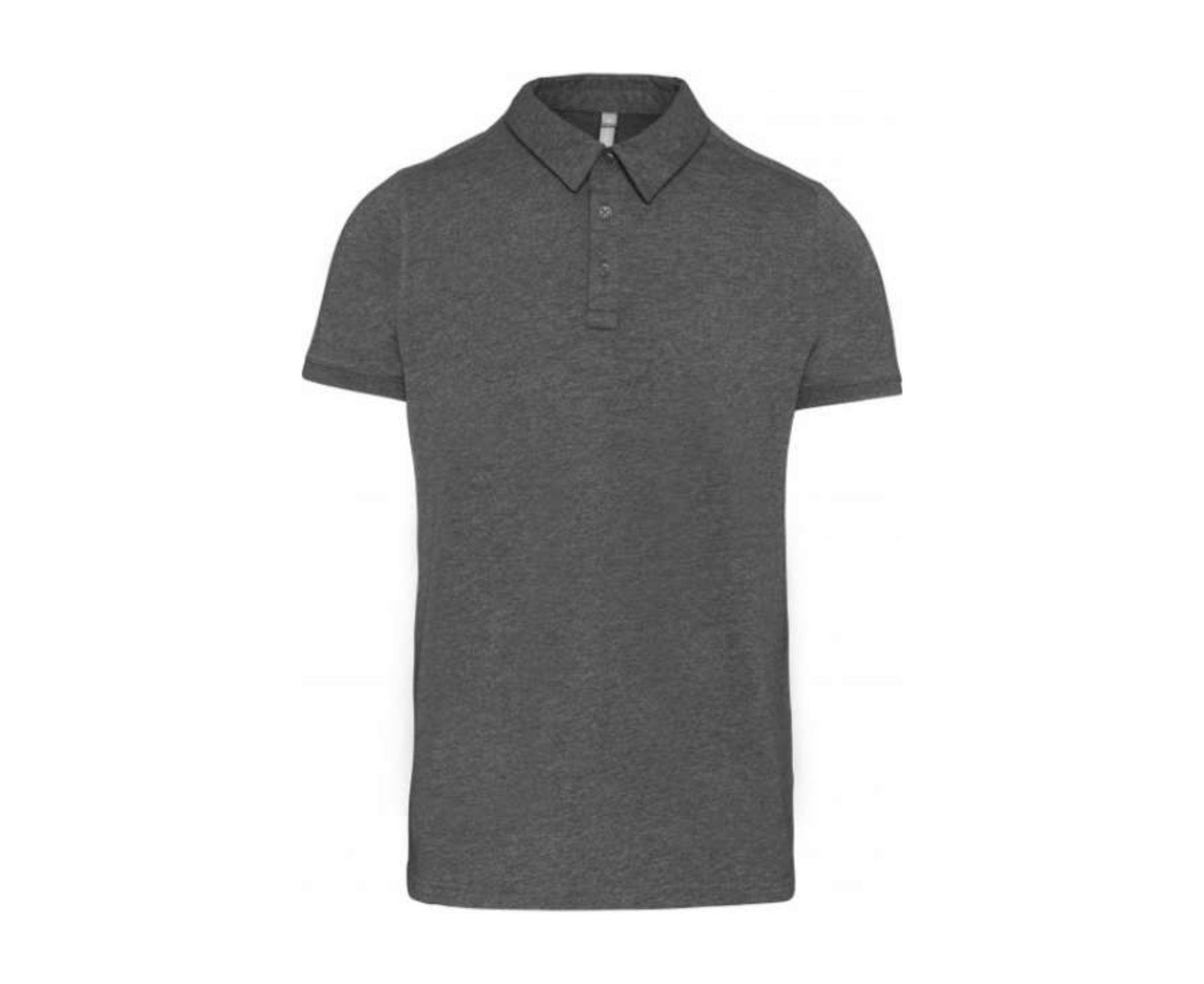 KA262 | Men's Short Sleeved Jersey Polo Shirt Heather Grey