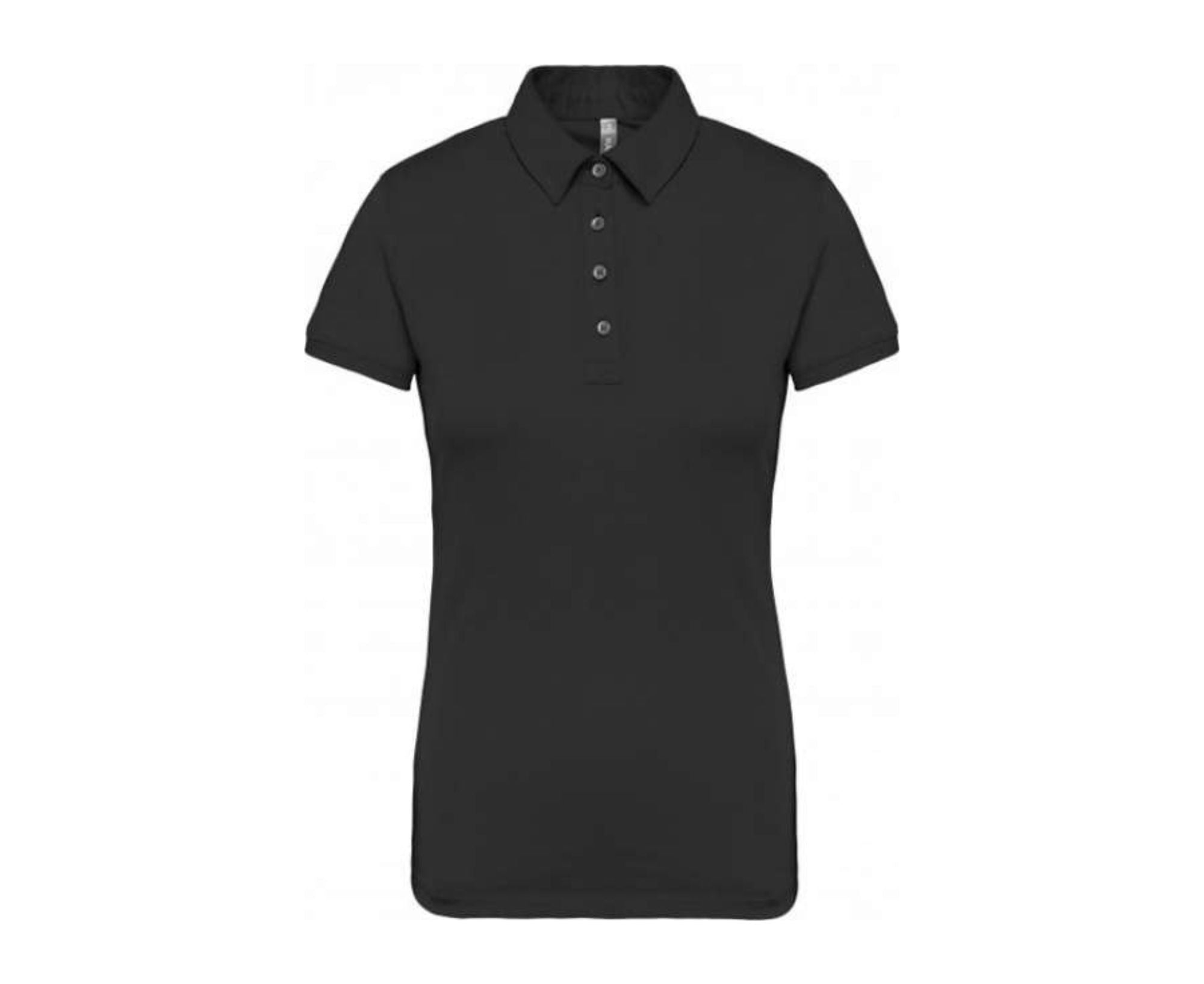 KA263 | Ladies' Short Sleeved Jersey Polo Shirt Black