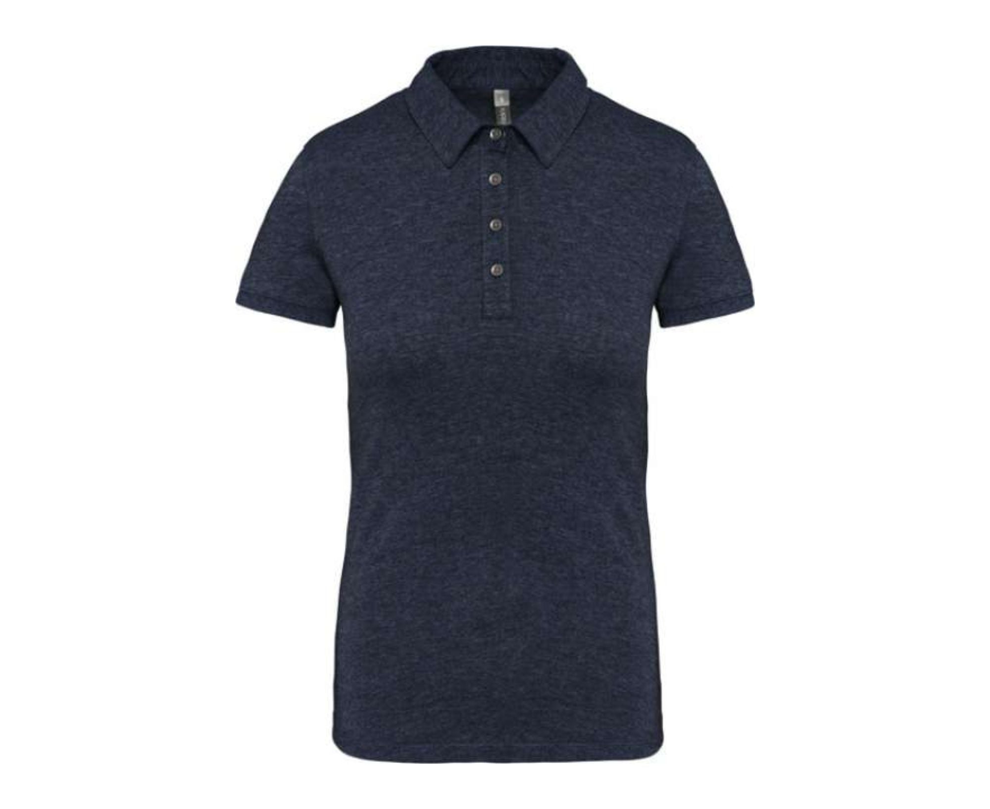 KA263 | Ladies' Short Sleeved Jersey Polo Shirt French Navy Heather