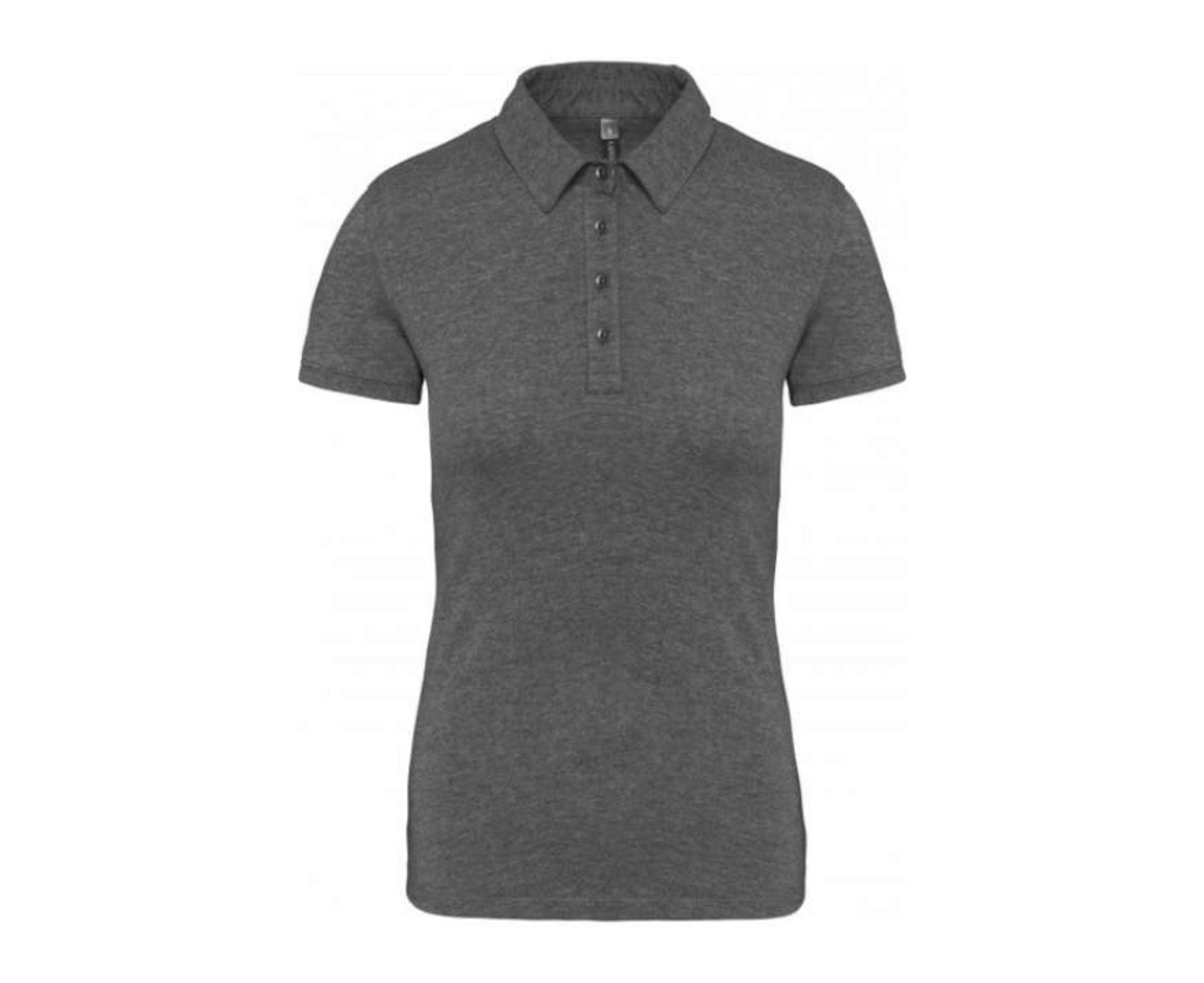 KA263 | Ladies' Short Sleeved Jersey Polo Shirt Heather Grey