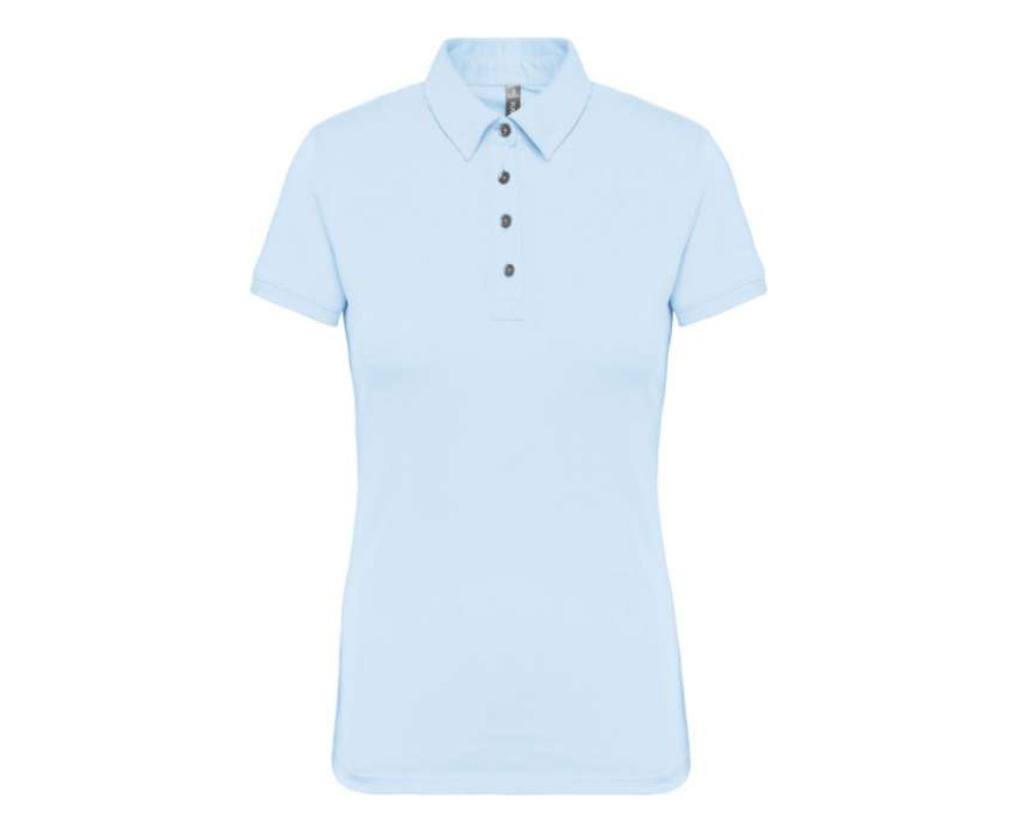 KA263 | Ladies' Short Sleeved Jersey Polo Shirt Sky Blue