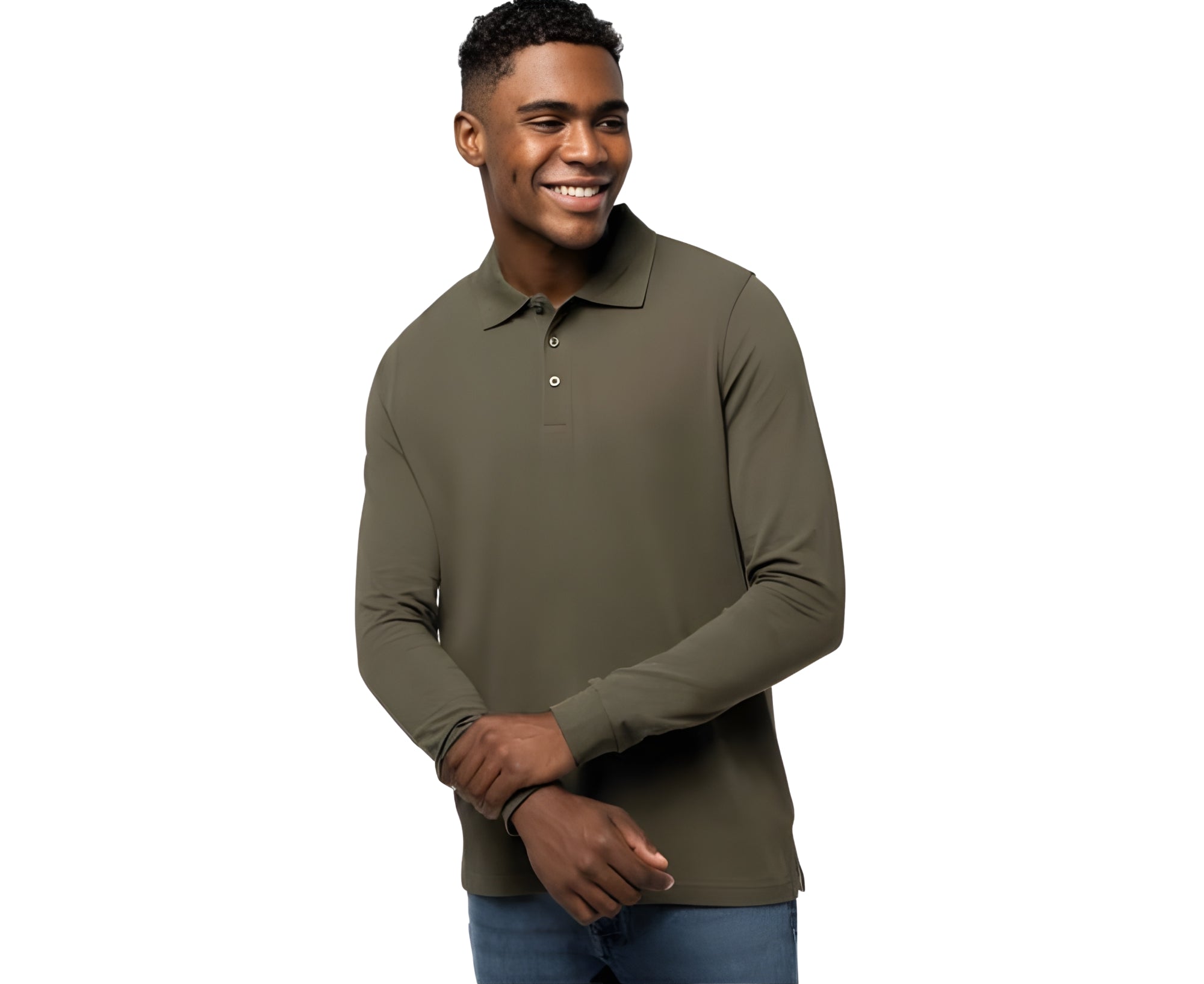 KA243 | Men's Long Sleeved Polo Shirt