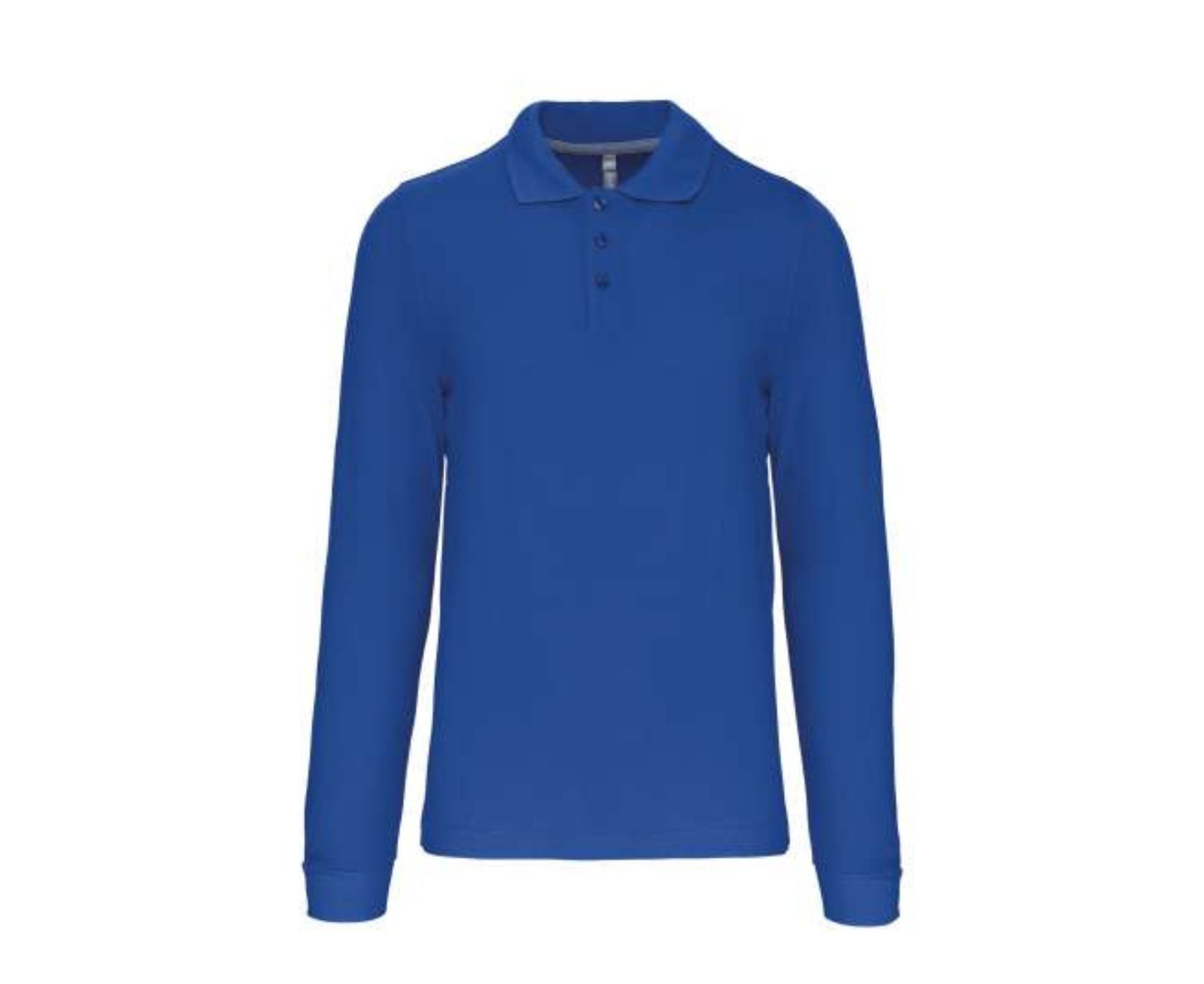 KA243 | Men's Long Sleeved Polo Shirt Light Royal Blue