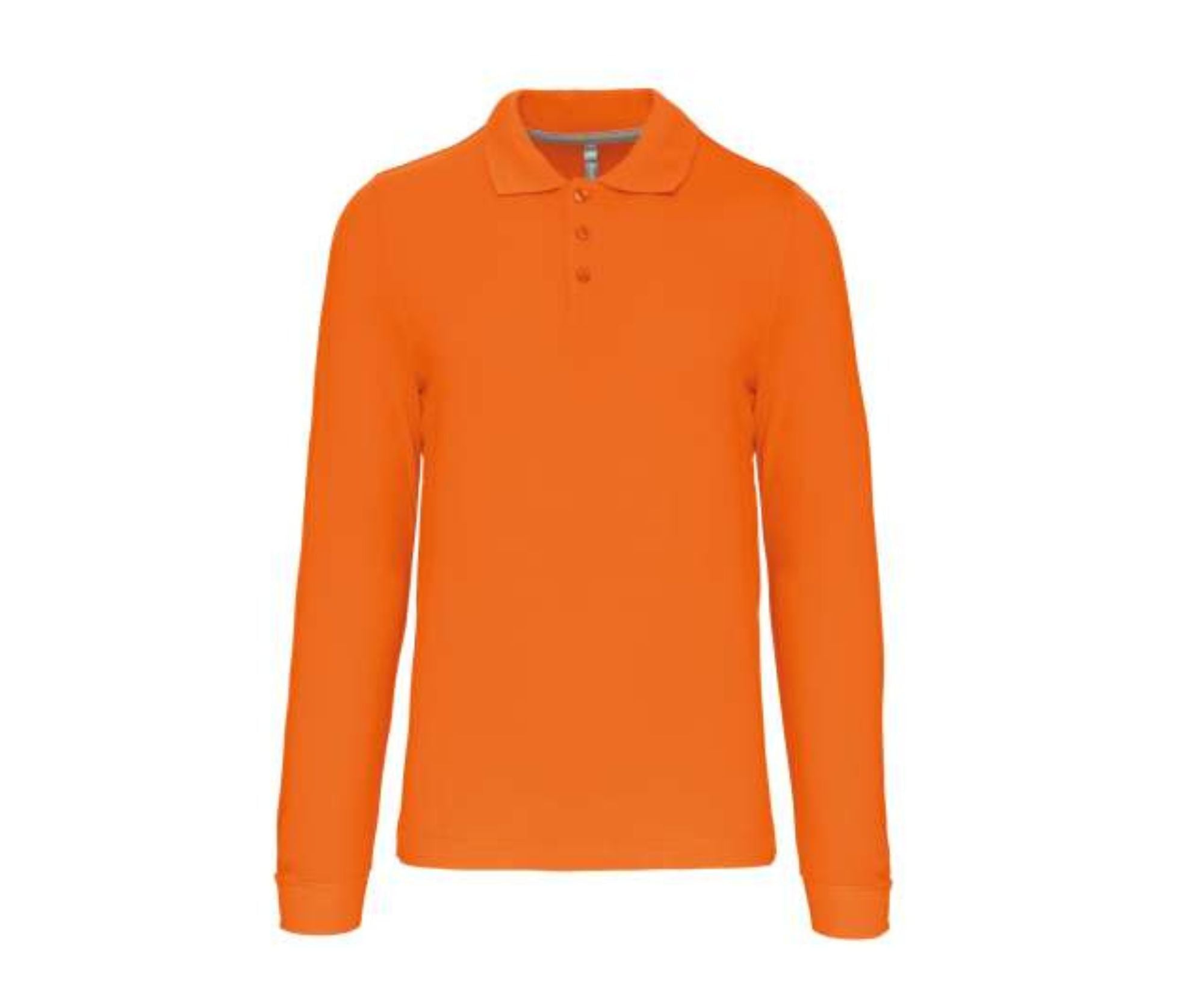 KA243 | Men's Long Sleeved Polo Shirt Orange