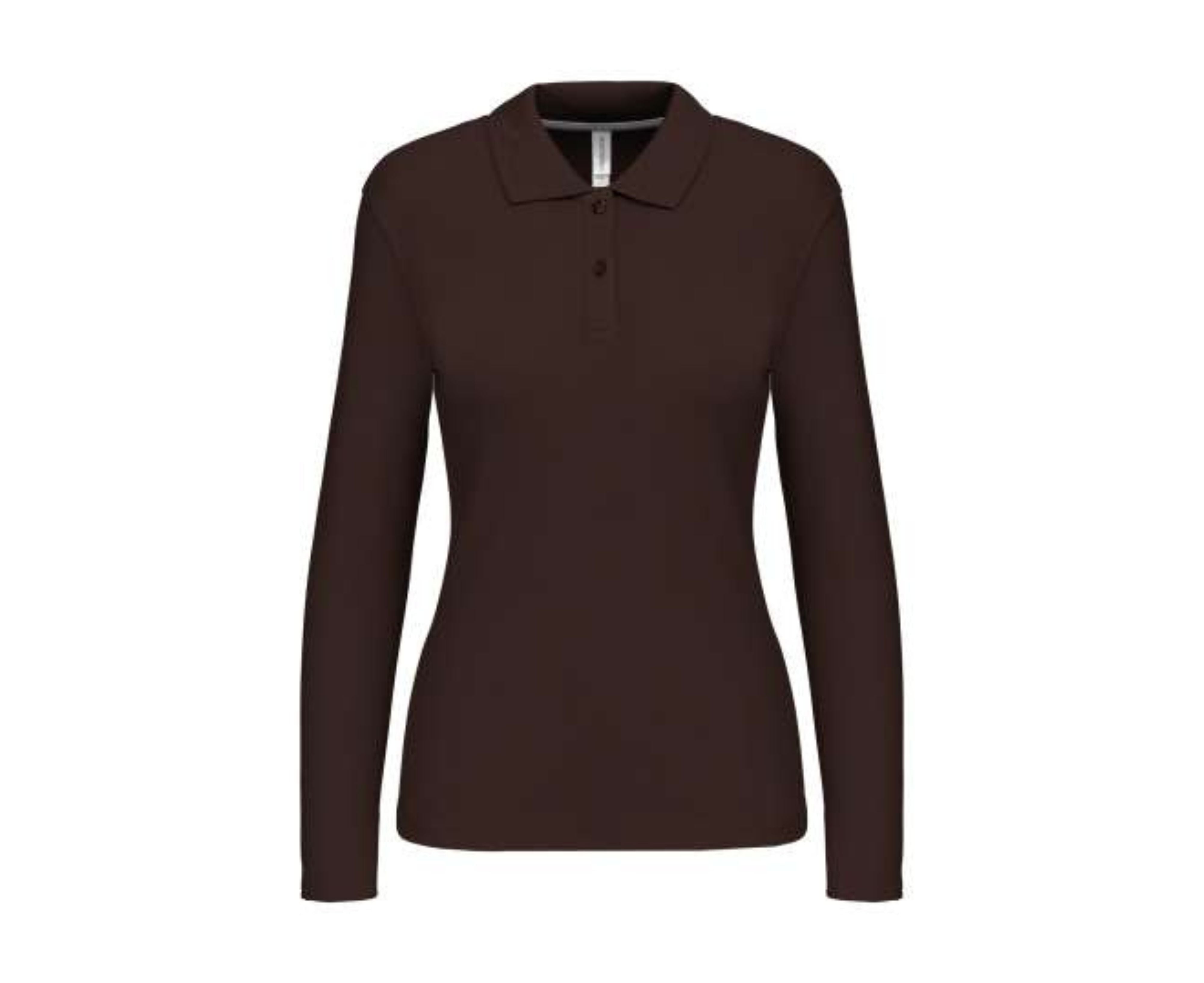 KA244 | Ladies' Long Sleeved Polo Shirt Chocolate