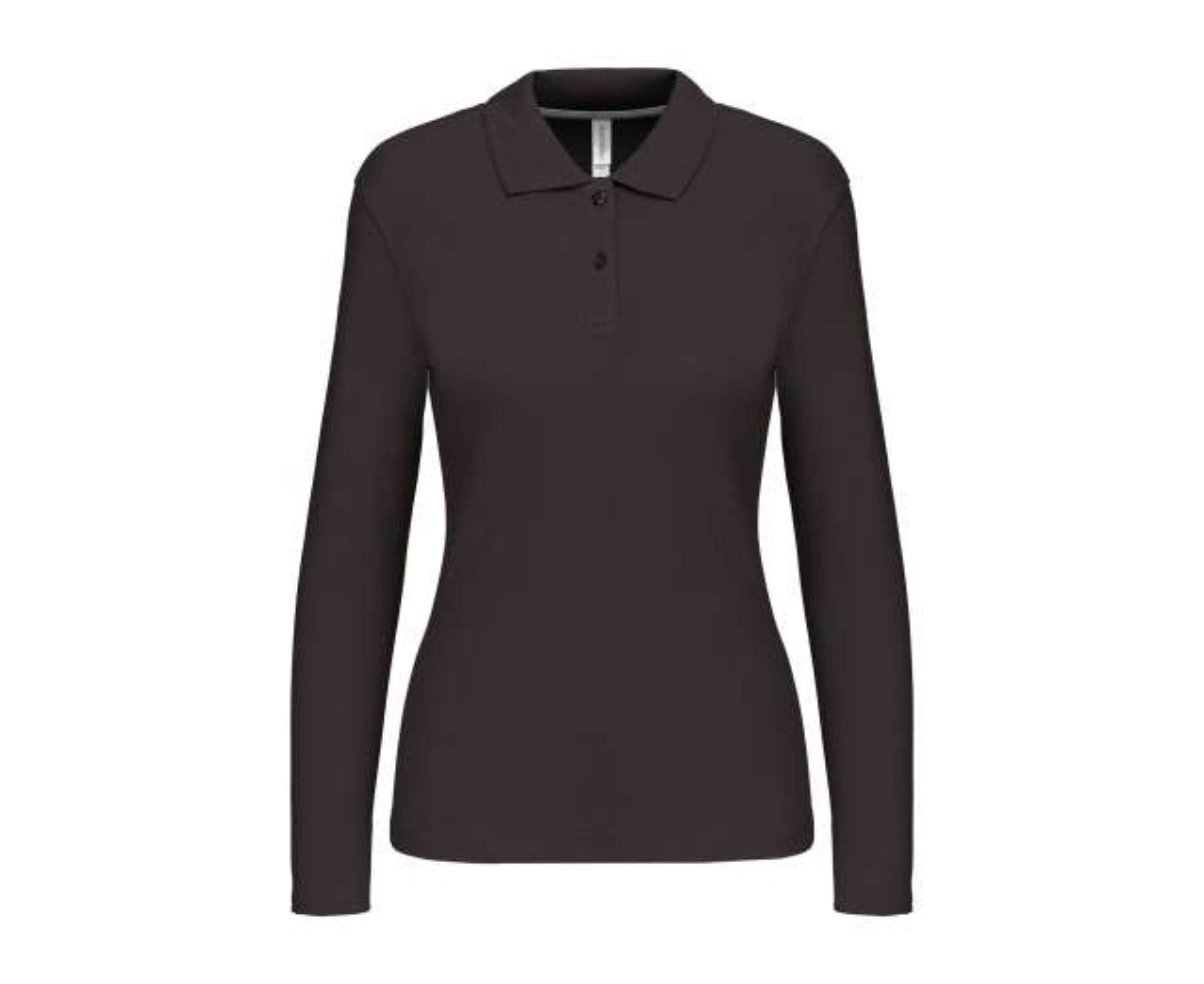KA244 | Ladies' Long Sleeved Polo Shirt Dark Grey