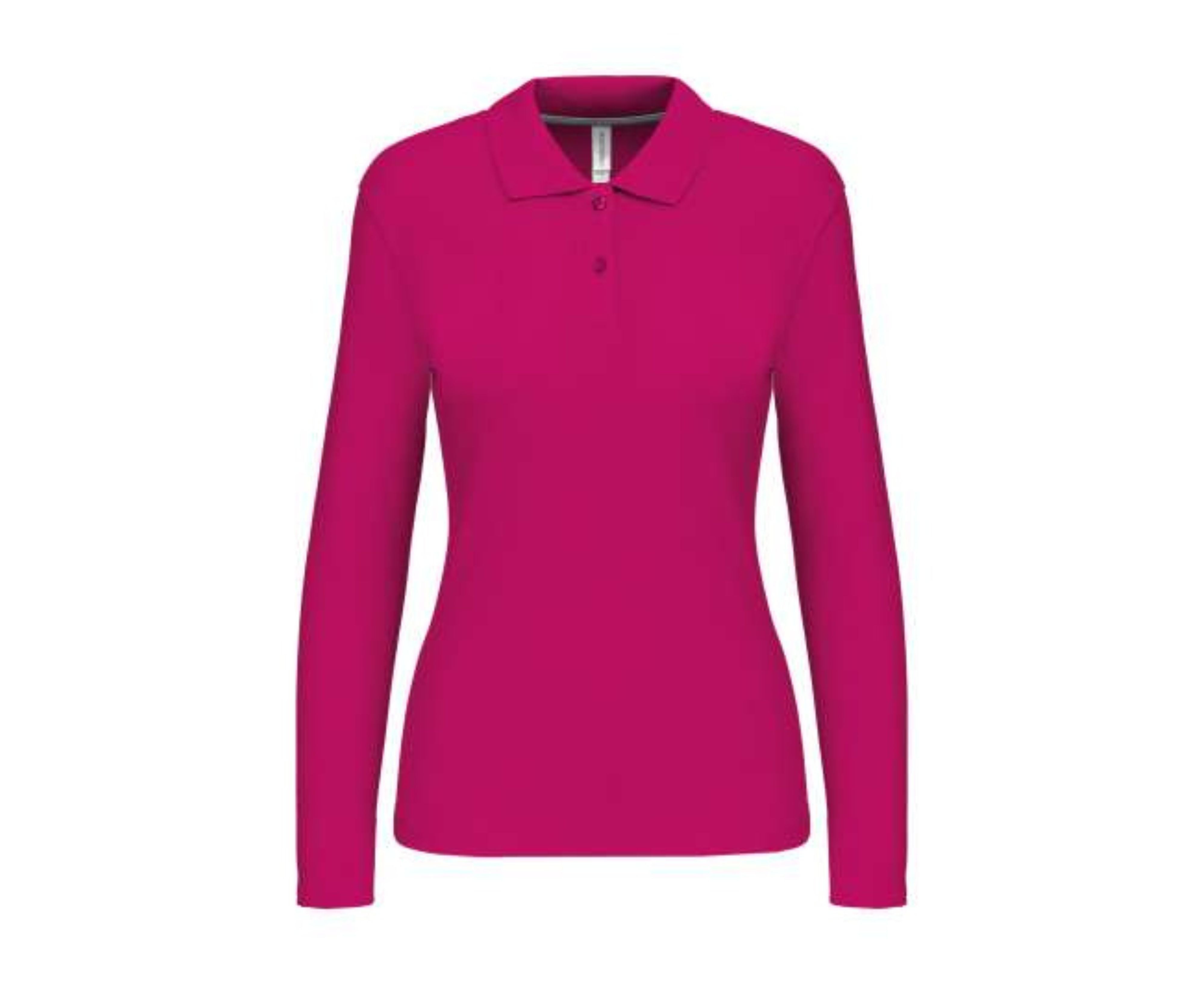 KA244 | Ladies' Long Sleeved Polo Shirt Fuchsia