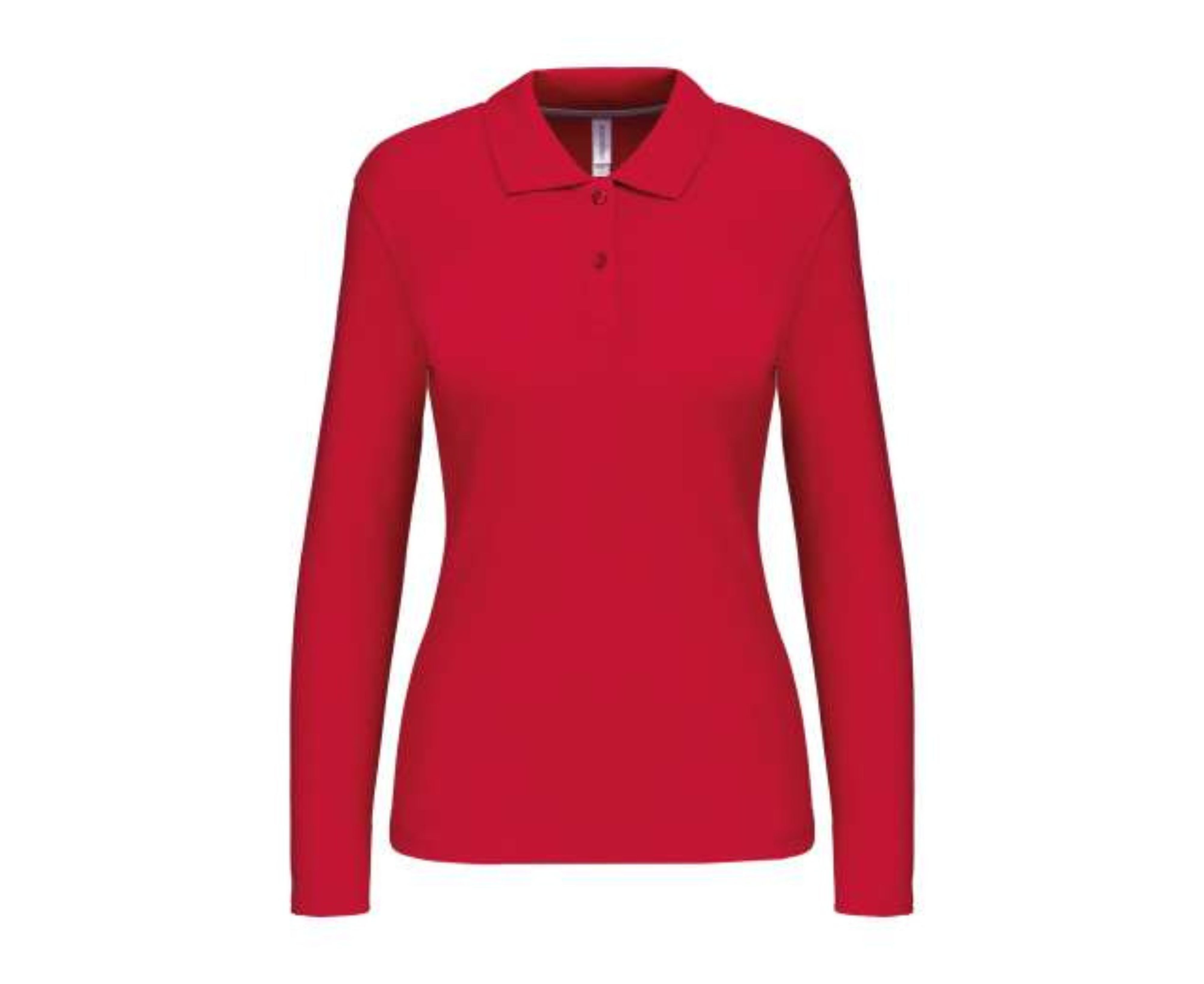 KA244 | Ladies' Long Sleeved Polo Shirt Red