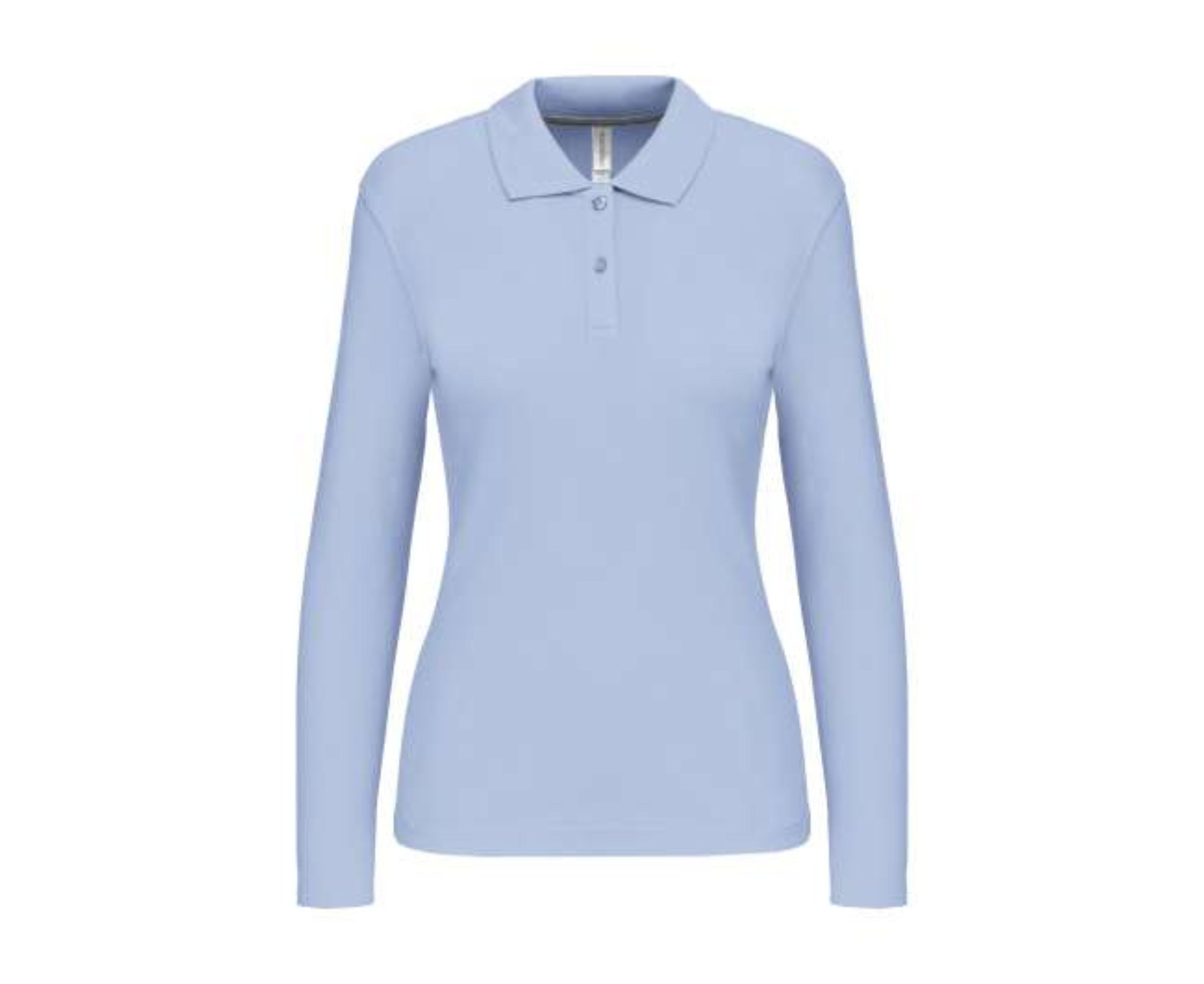 KA244 | Ladies' Long Sleeved Polo Shirt Sky Blue