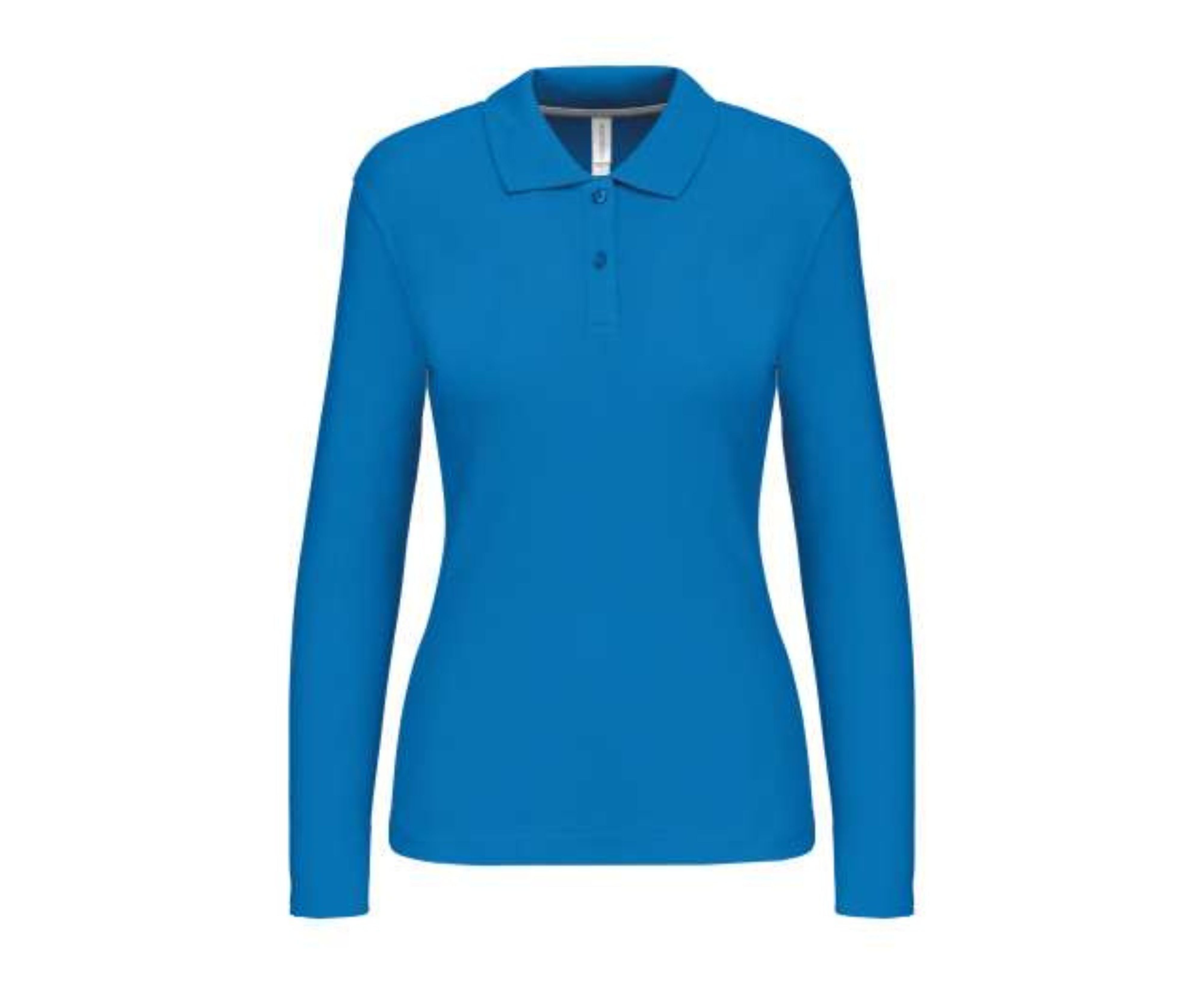 KA244 | Ladies' Long Sleeved Polo Shirt Tropical Blue
