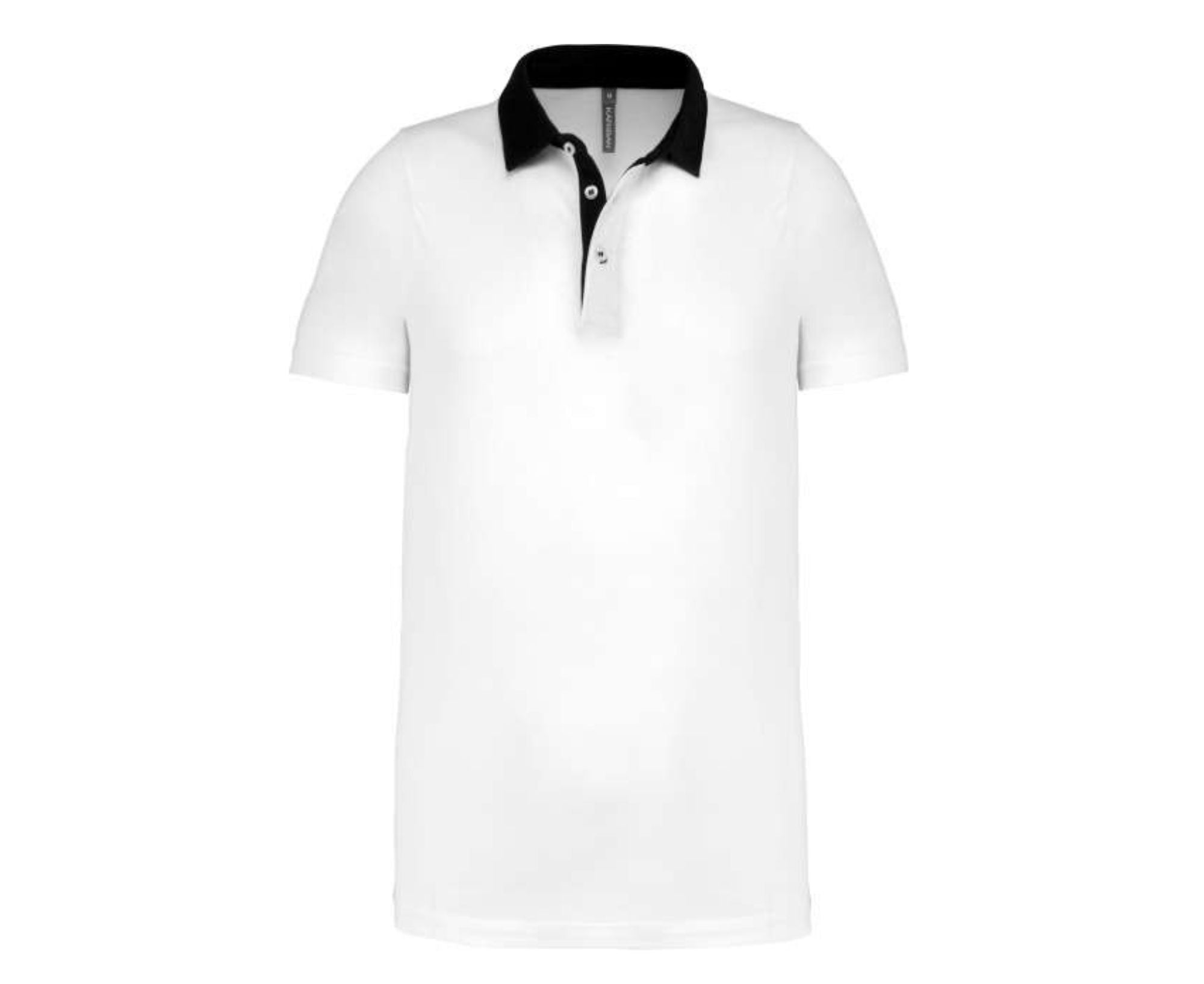 KA260 | Mens Two-Tone Jersey Polo Shirt White | Navy