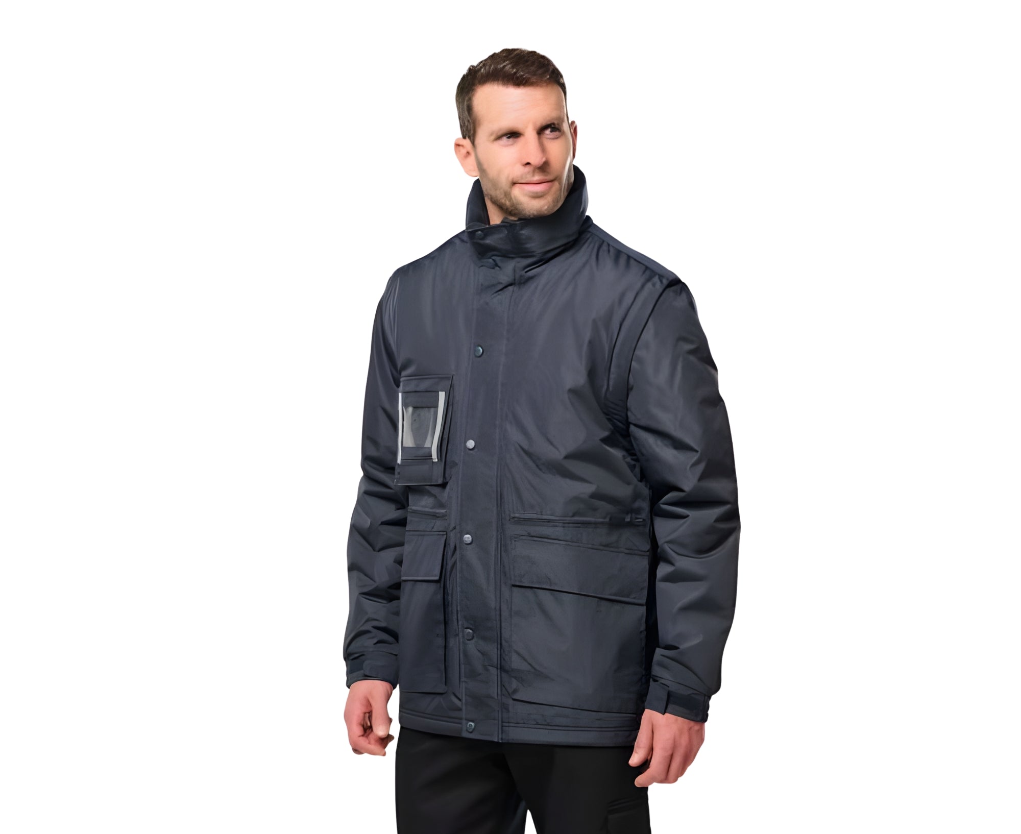 WK6106 | Detachable-Sleeve Workwear Parka