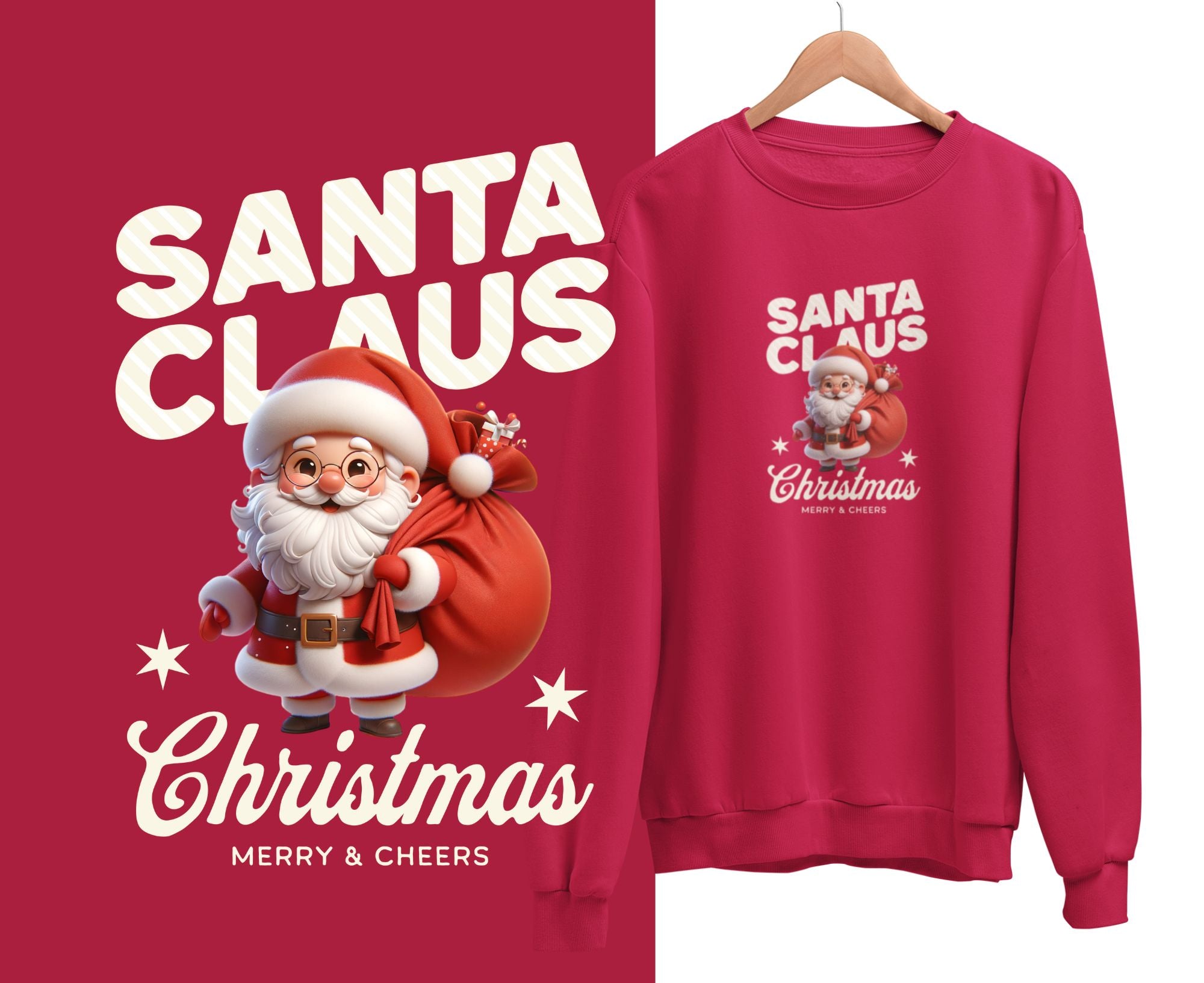 SSCSWK | Santa Claus Christmas Kids Sweatshirt